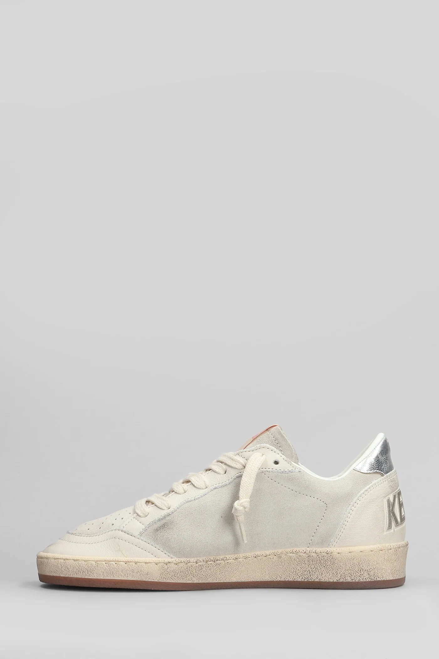 Ball Star Sneakers in beige suede and leather - Image 3