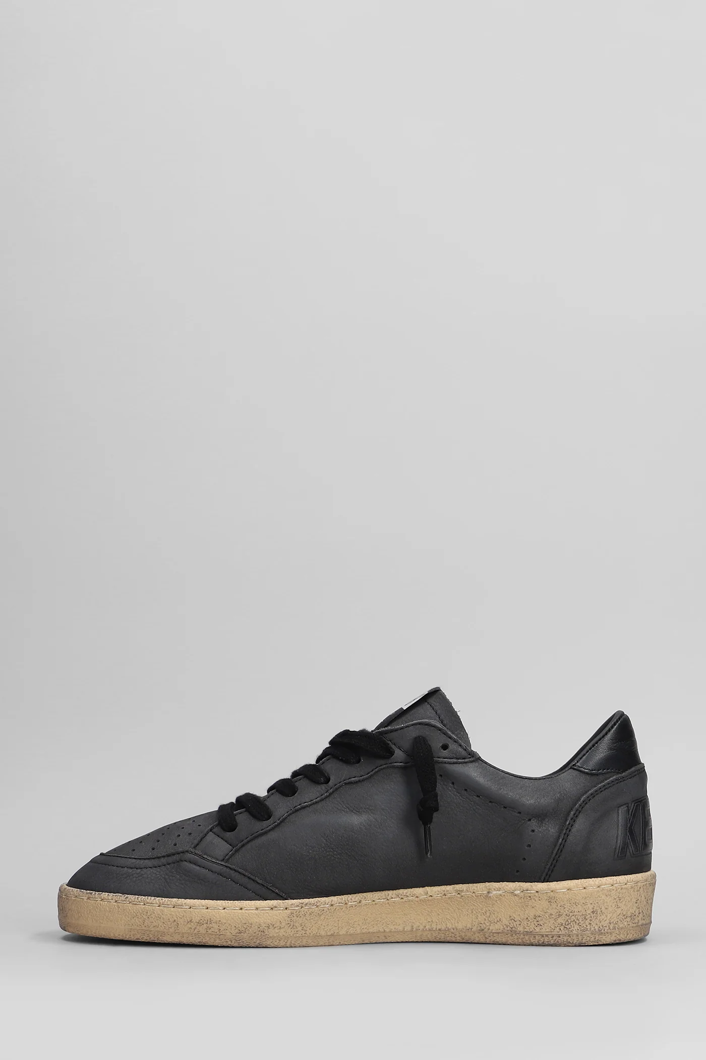 Ball Star Sneakers in black leather - Image 3