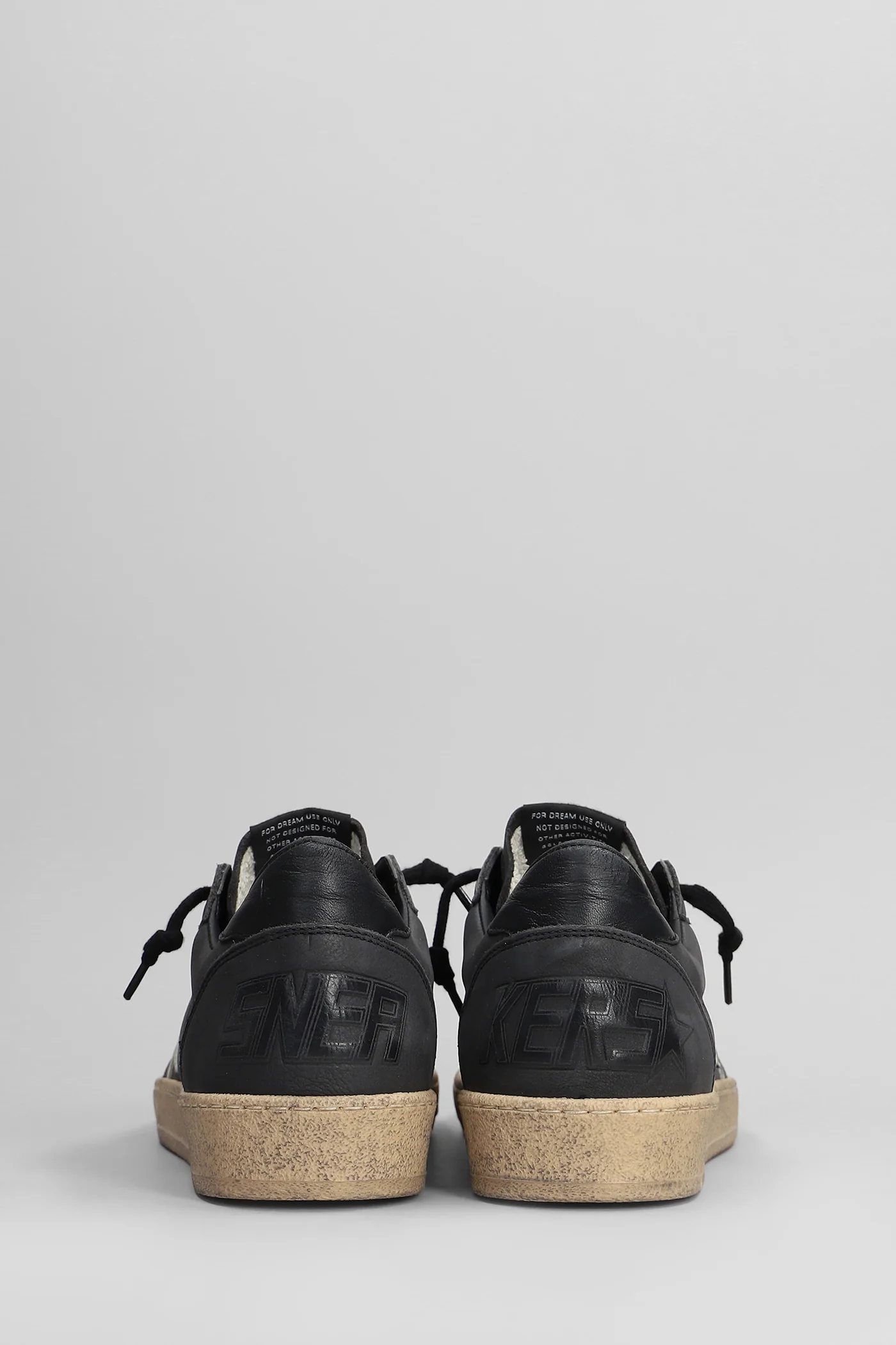 Ball Star Sneakers in black leather - Image 4