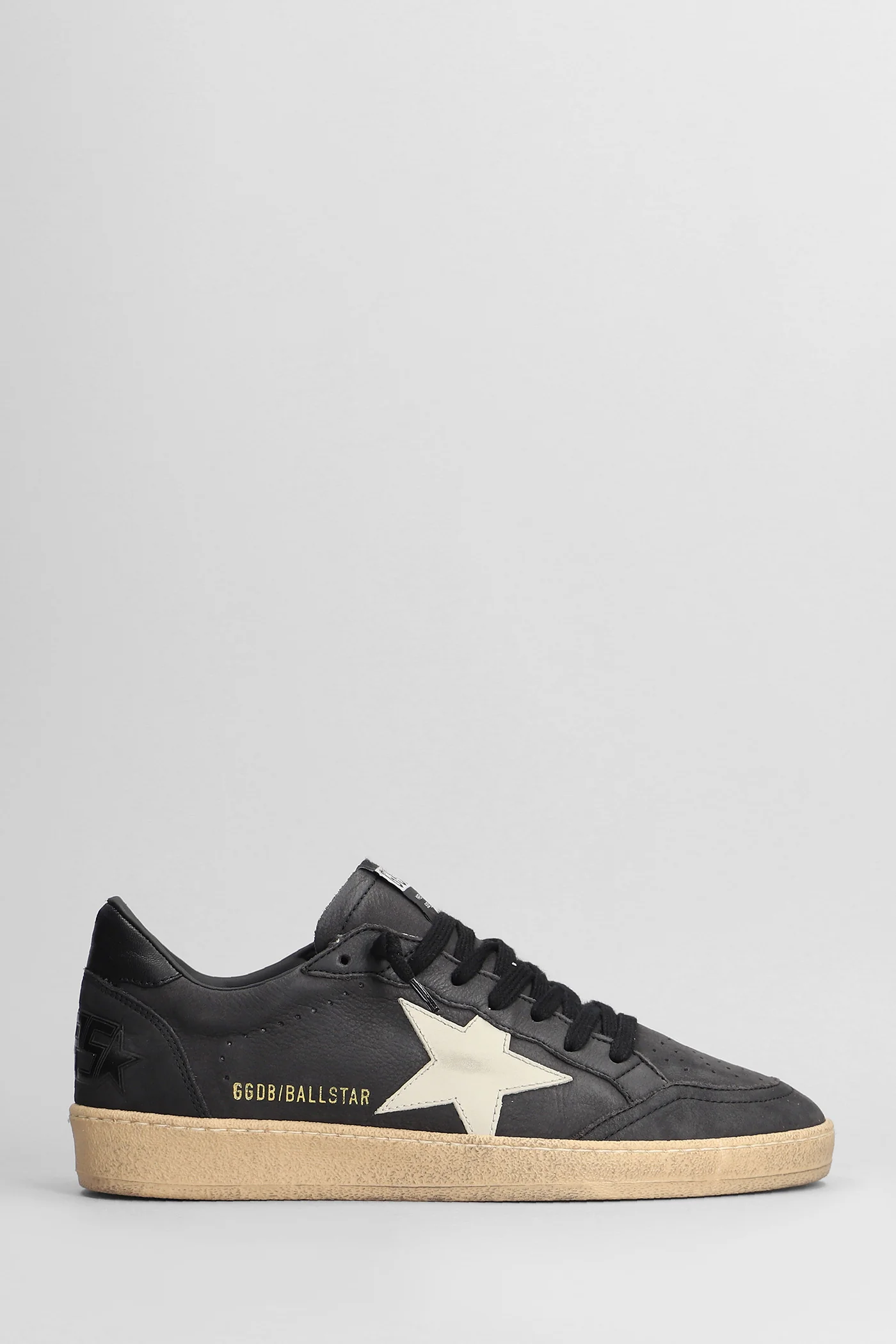 Ball Star Sneakers in black leather