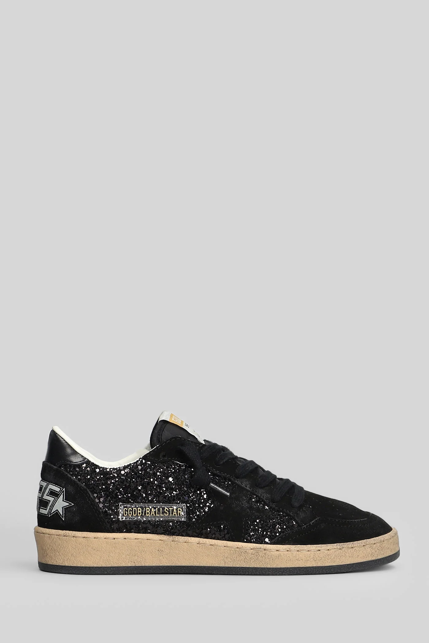 Ball Star Sneakers in black suede