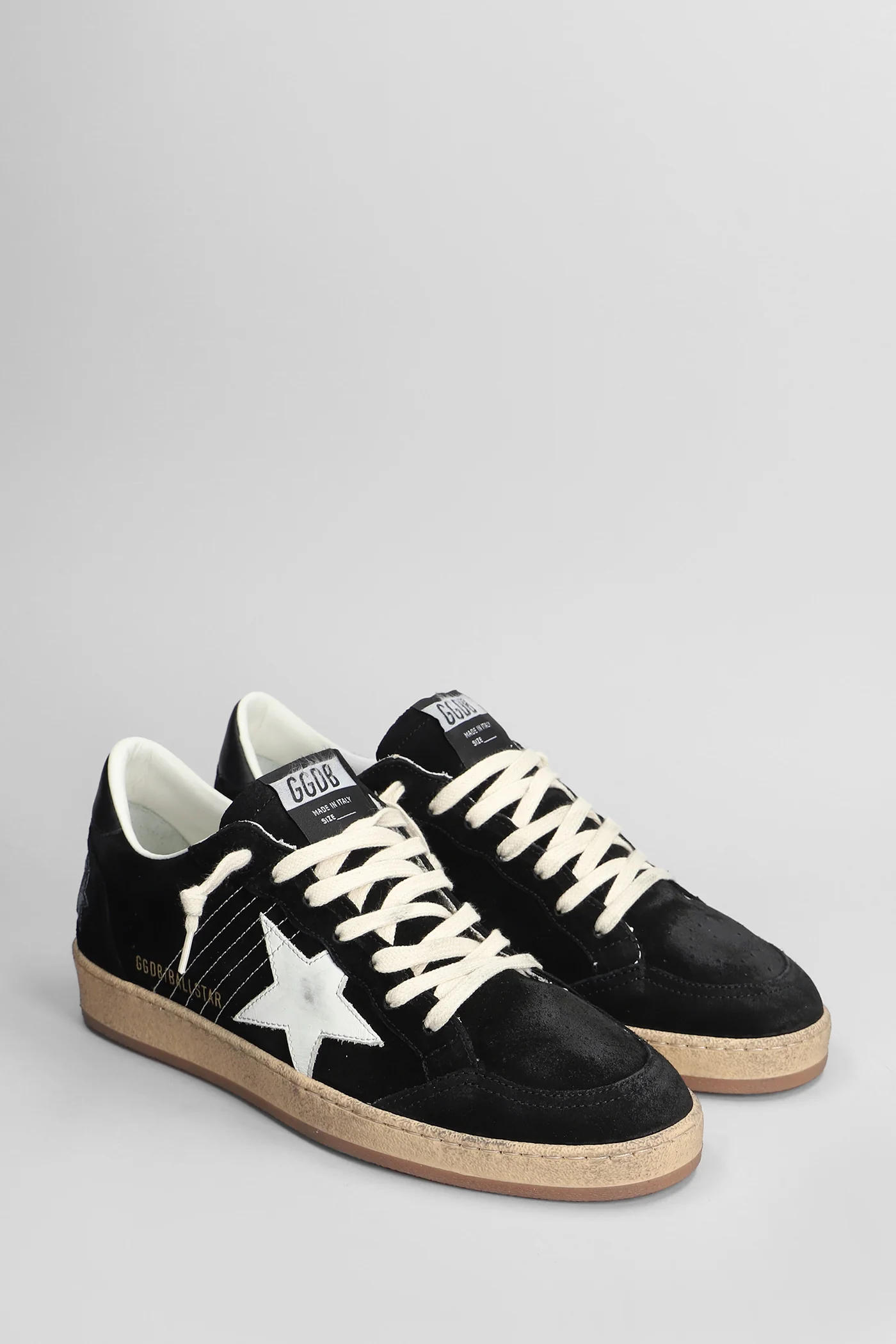 Ball Star Sneakers in black suede - Image 2