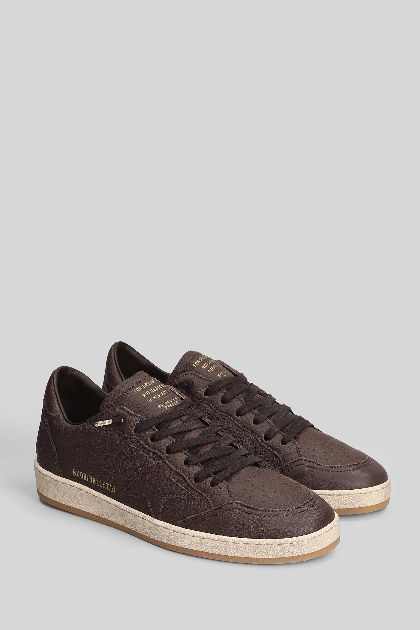 Ball Star Sneakers in brown leather - Image 2