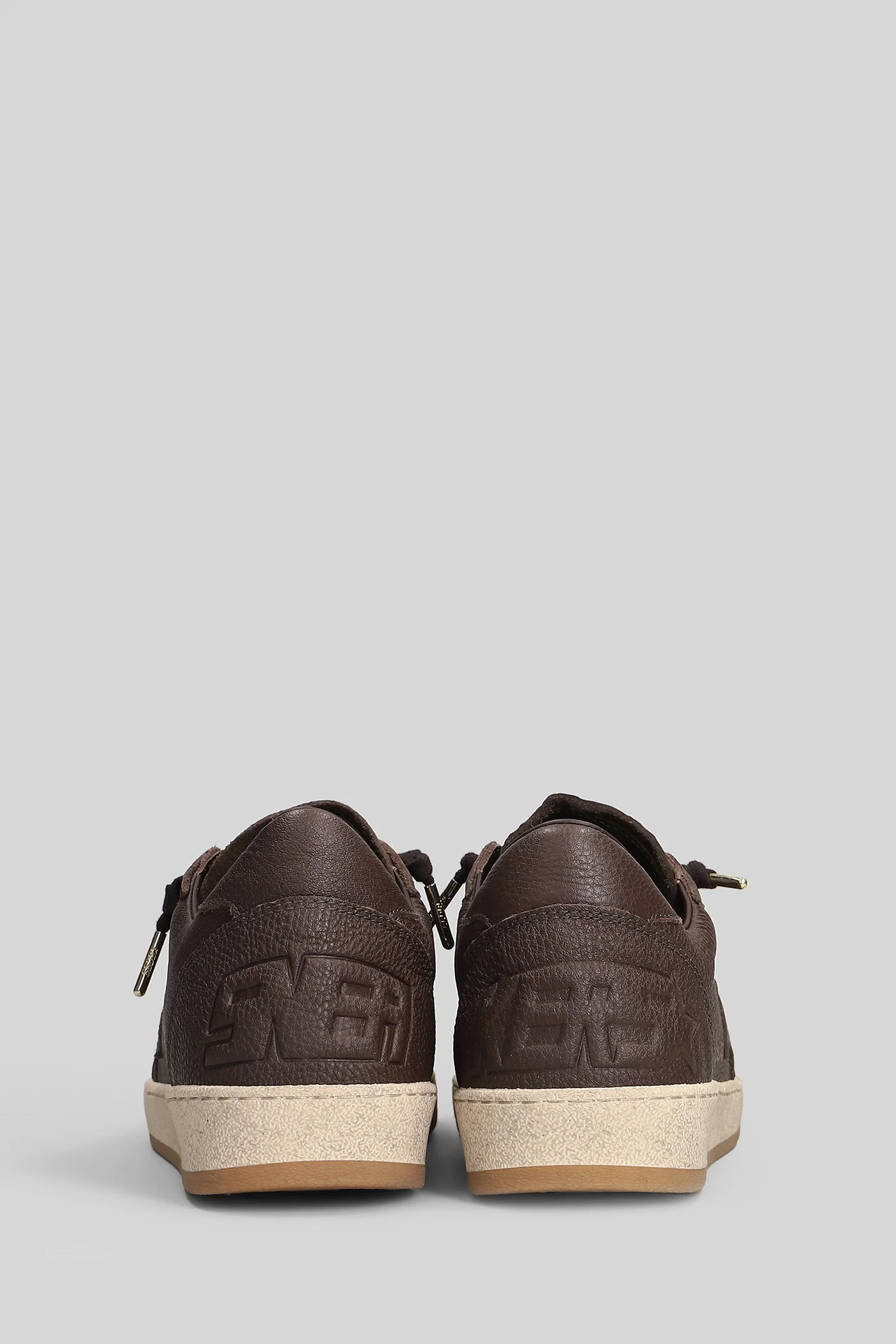 Ball Star Sneakers in brown leather - Image 4