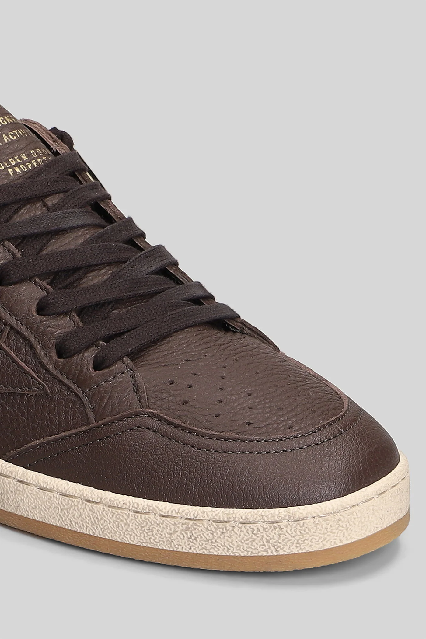 Ball Star Sneakers in brown leather - Image 5