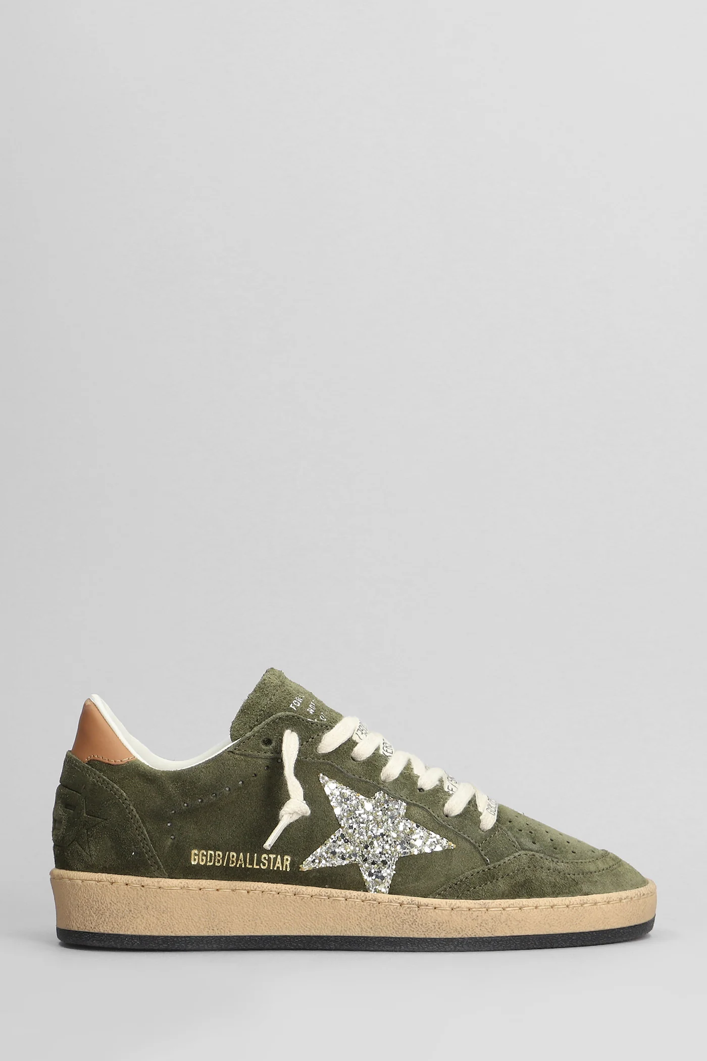 Ball Star Sneakers in green suede