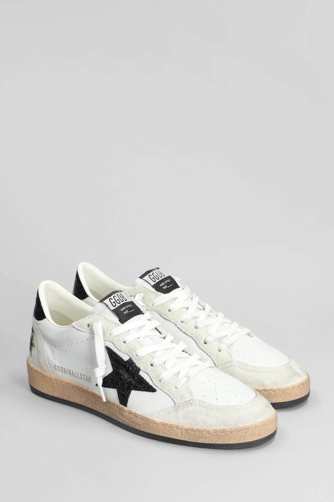 Ball Star Sneakers in grey suede and leather - Image 2