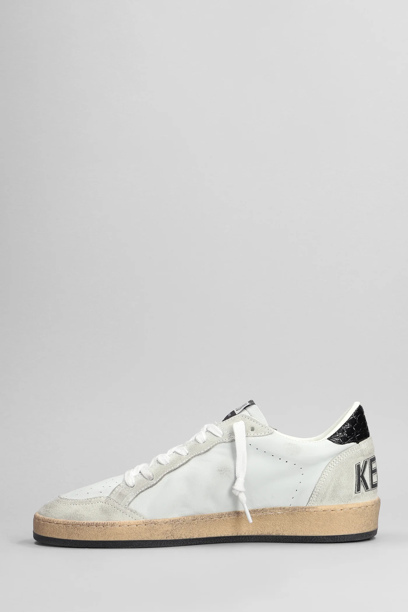 Ball Star Sneakers in grey suede and leather - Image 3