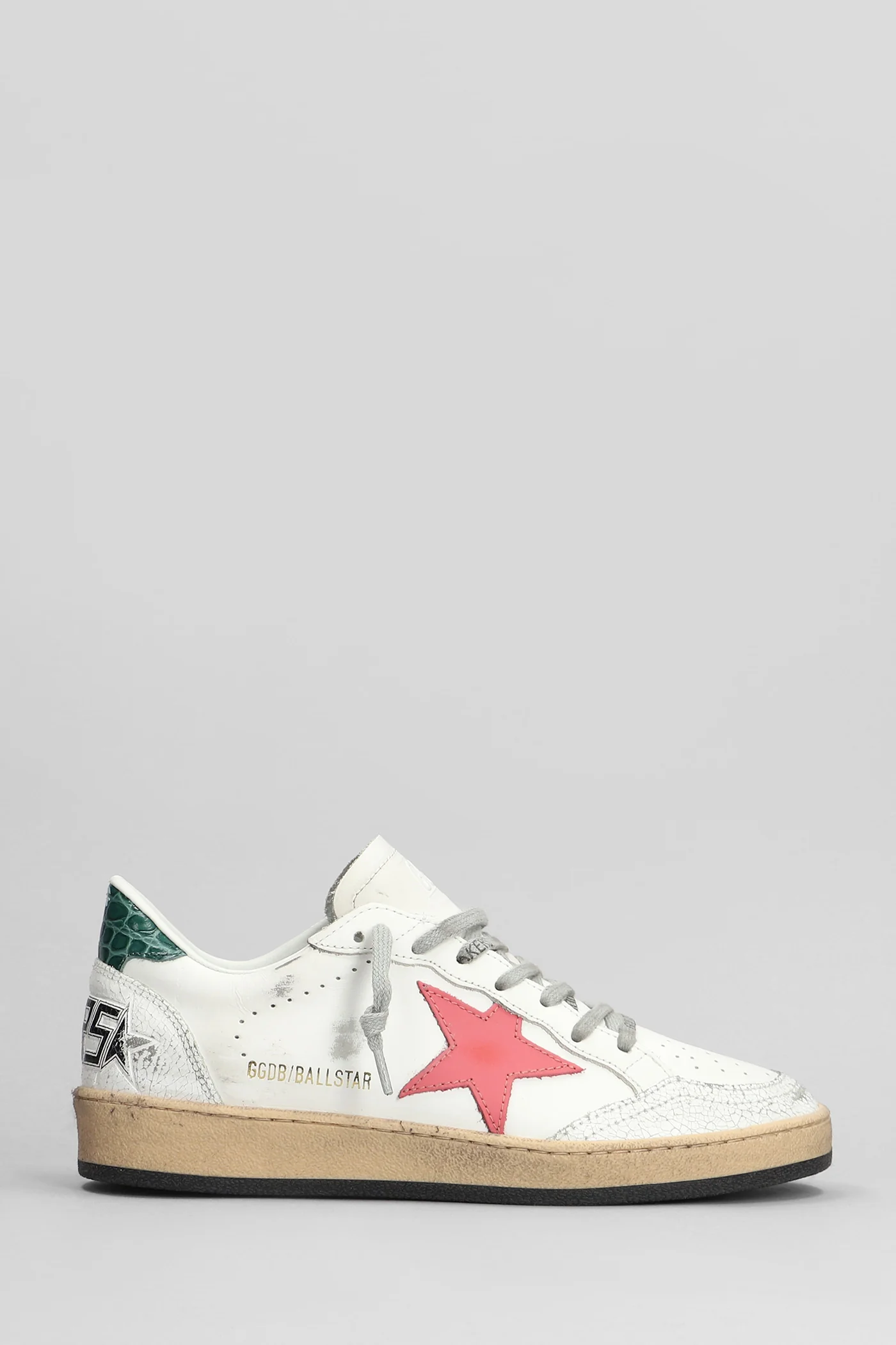 Ball Star Sneakers in white leather
