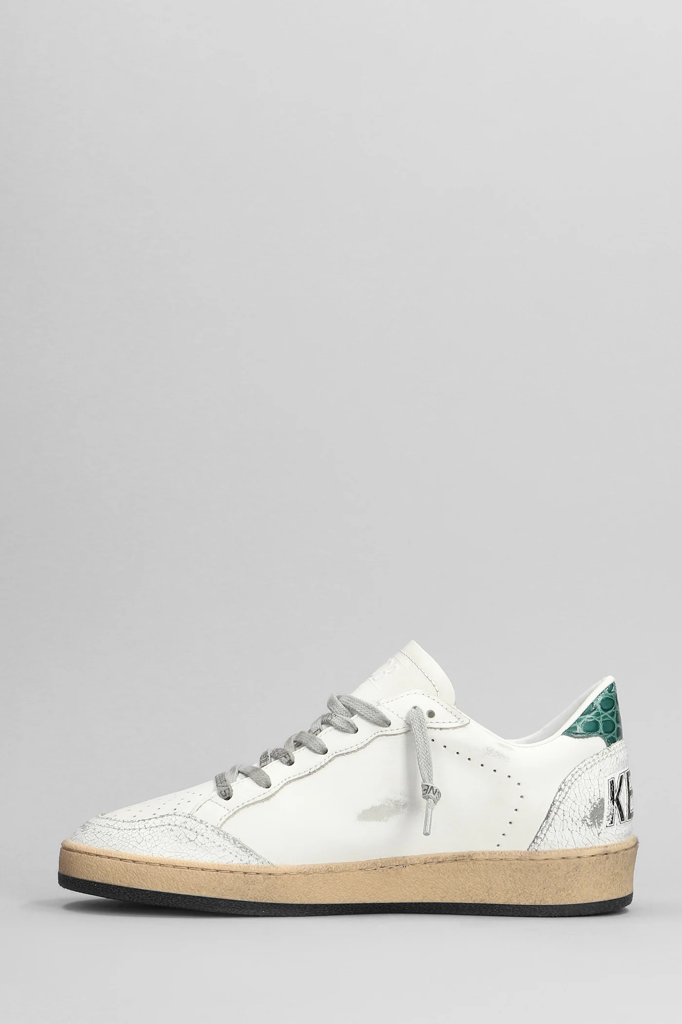 Ball Star Sneakers in white leather - Image 3