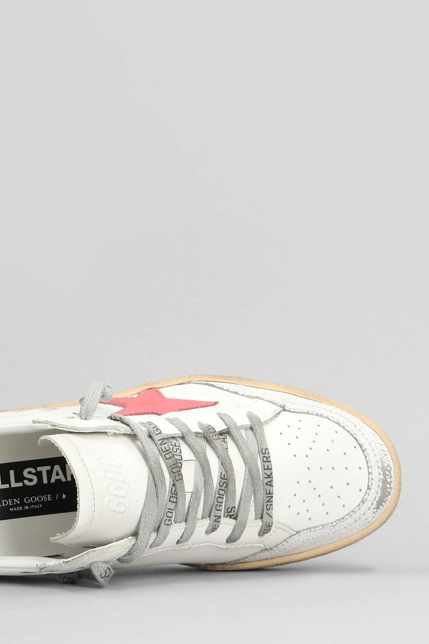 Ball Star Sneakers in white leather - Image 5