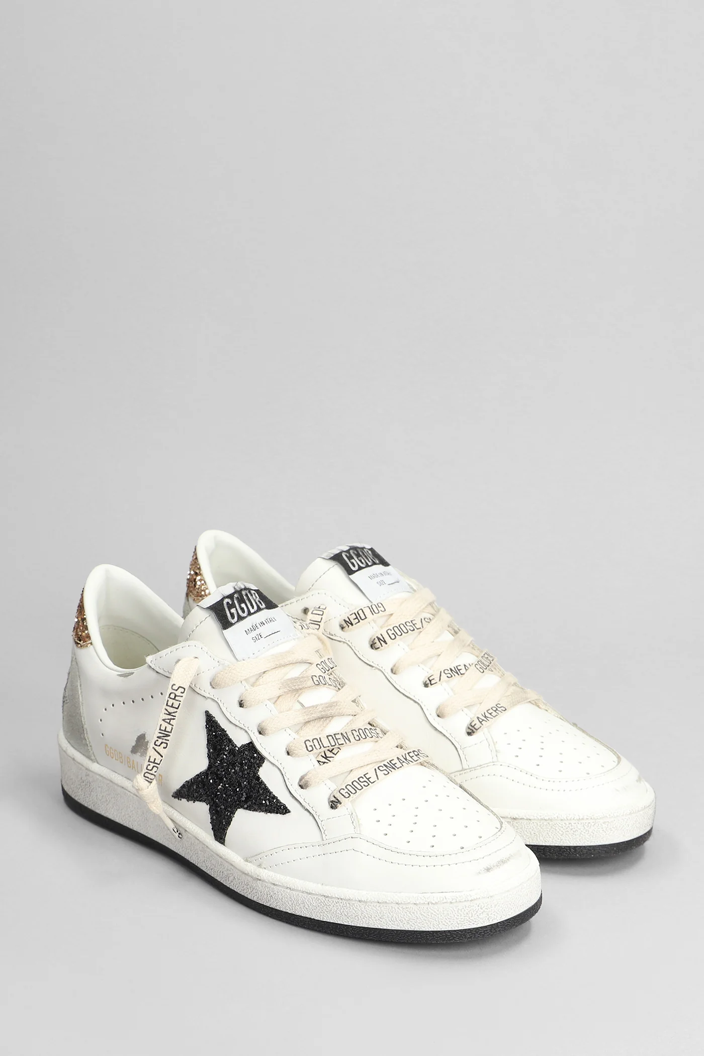 Ball Star Sneakers in white leather - Image 2