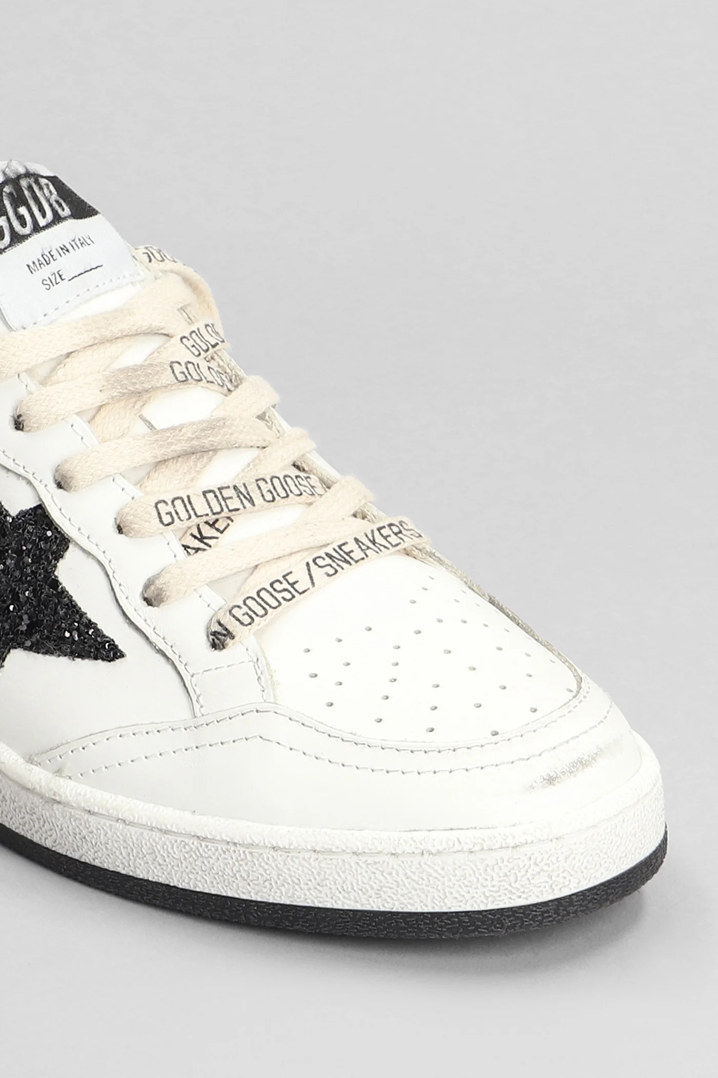 Ball Star Sneakers in white leather - Image 5