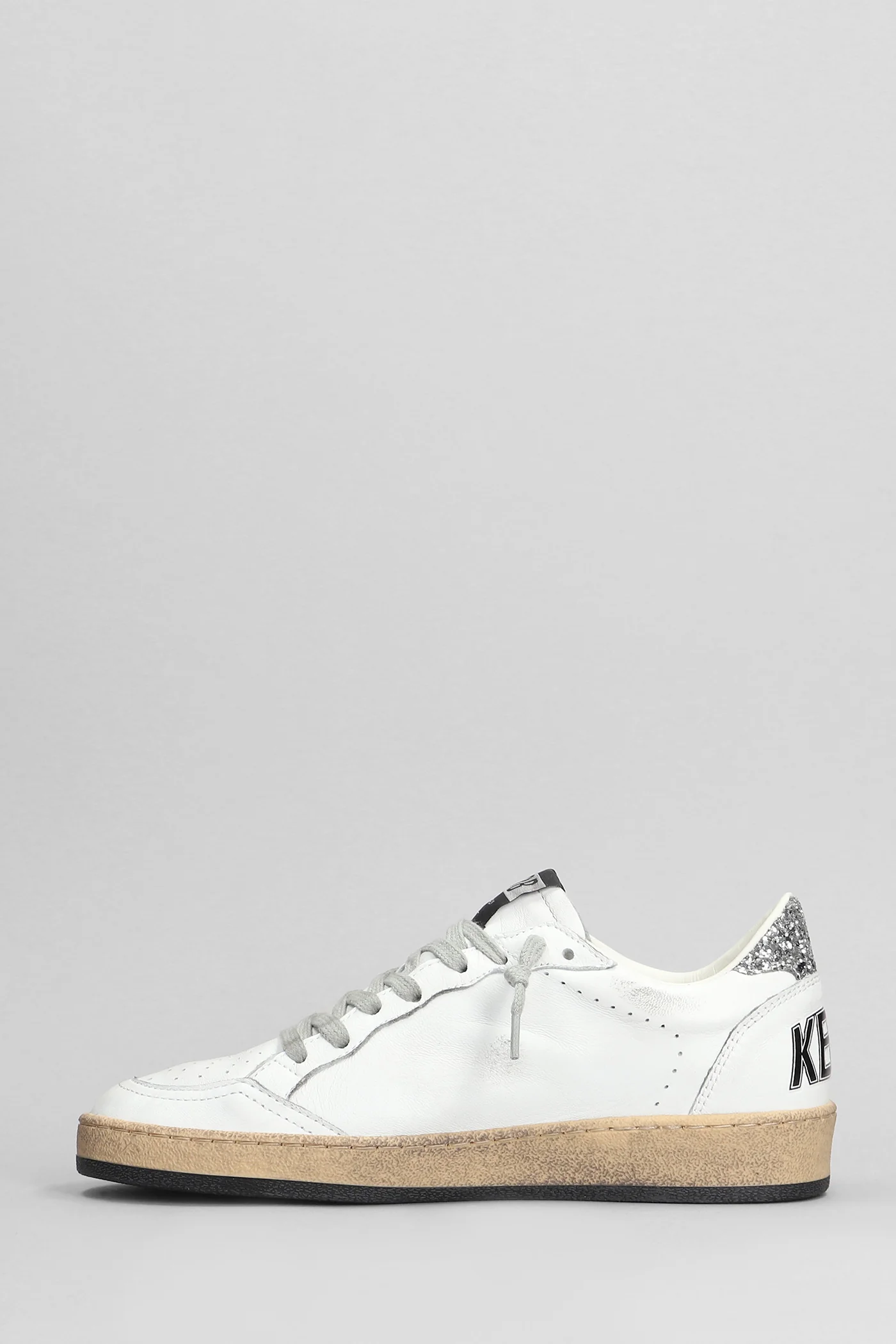 Ball Star Sneakers in white leather - Image 3