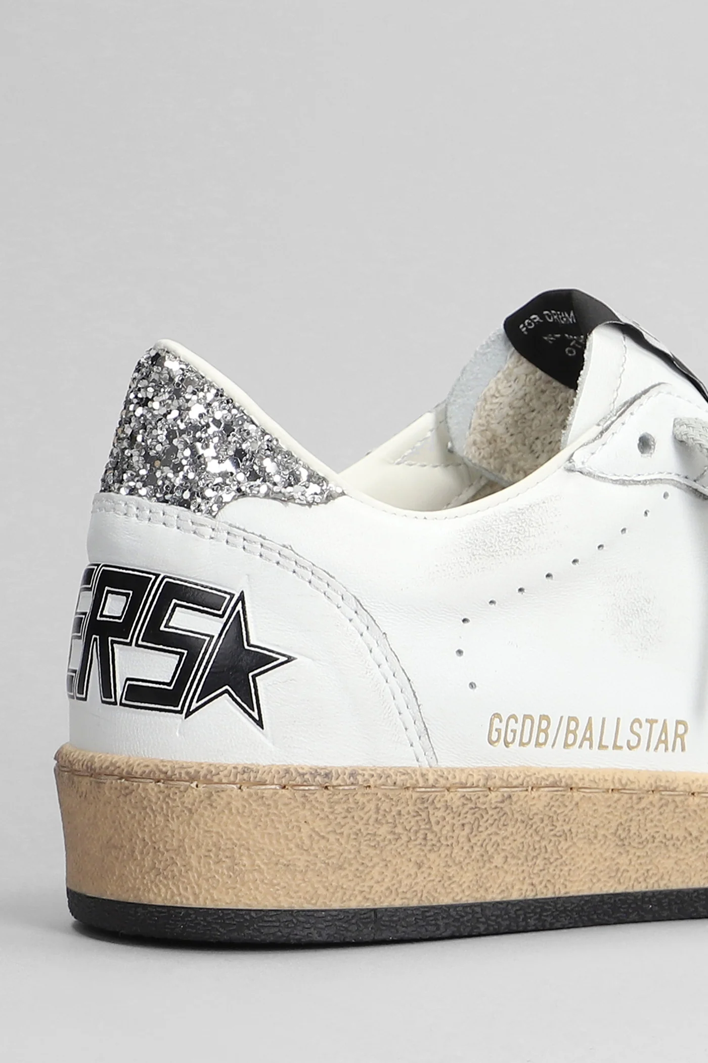 Ball Star Sneakers in white leather - Image 5