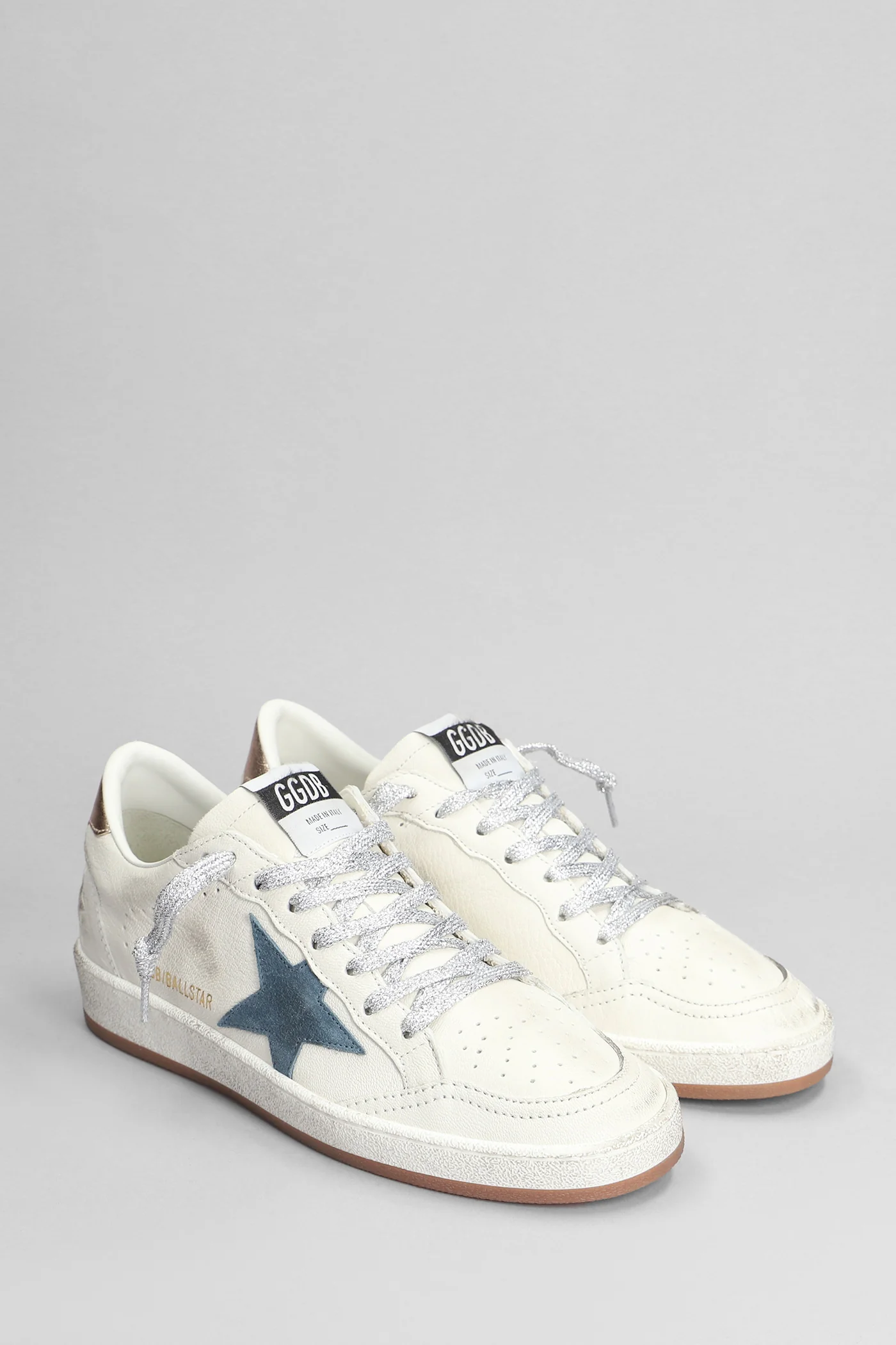 Ball Star Sneakers in white leather - Image 2