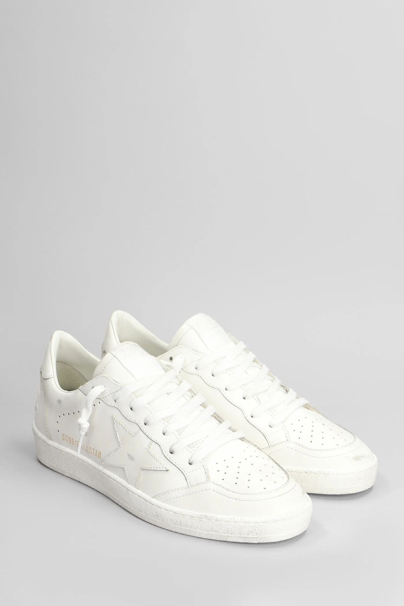 Ball Star Sneakers in white leather - Image 2