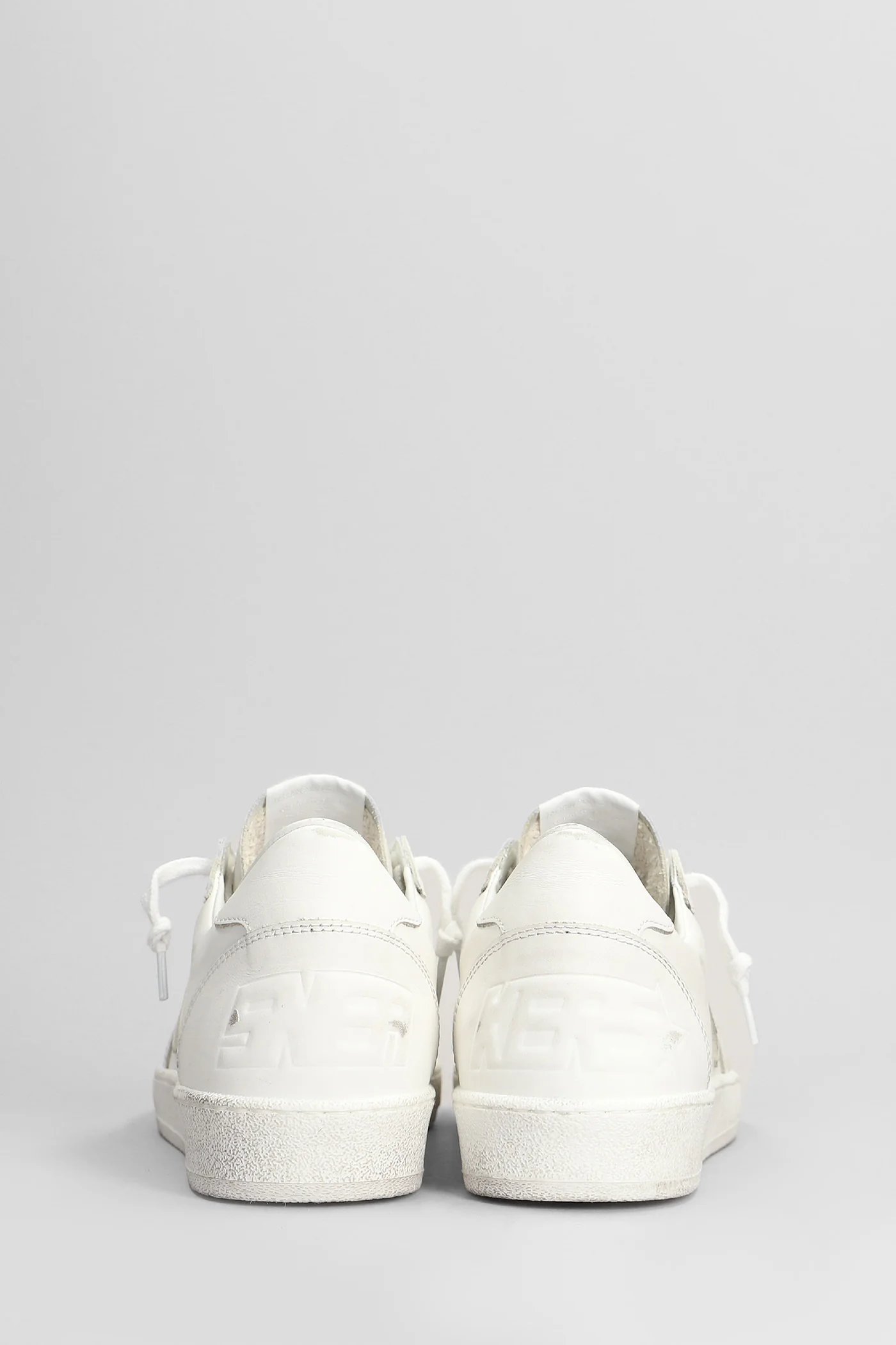 Ball Star Sneakers in white leather - Image 4