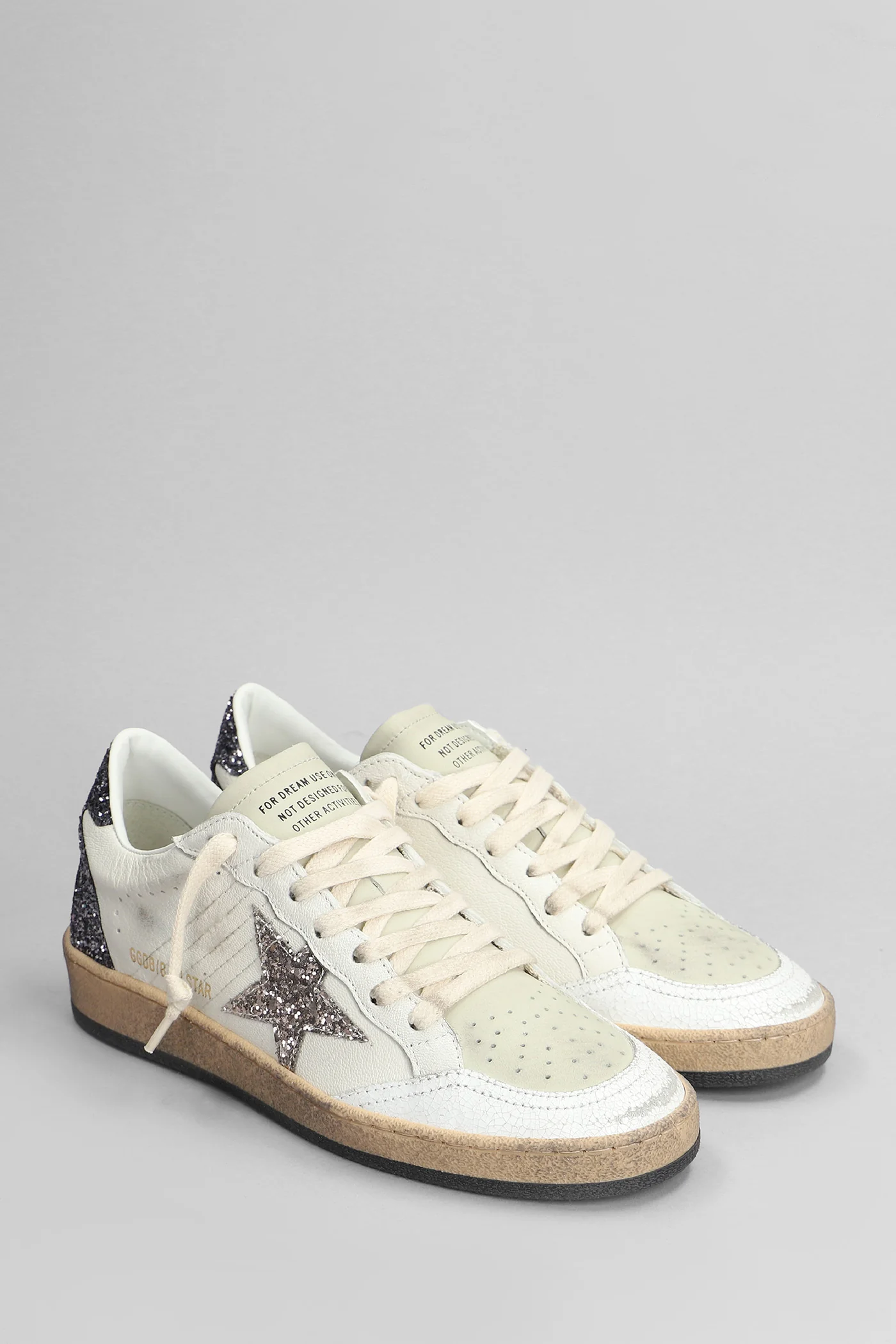 Ball Star Sneakers in white leather - Image 2