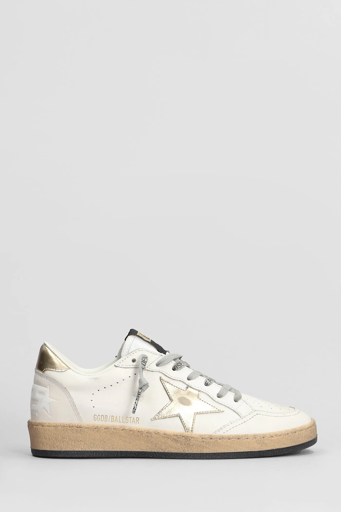 Ball Star Sneakers in white leather