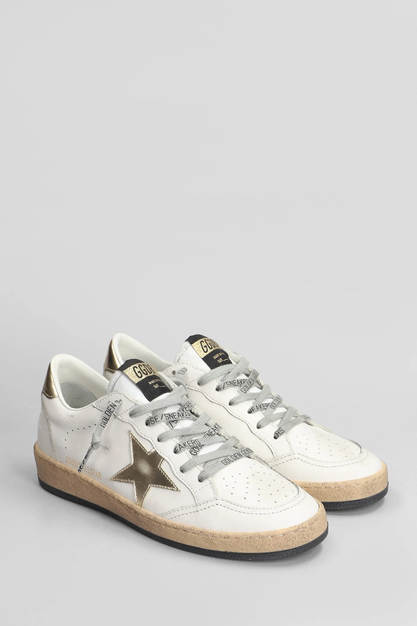Ball Star Sneakers in white leather - Image 2