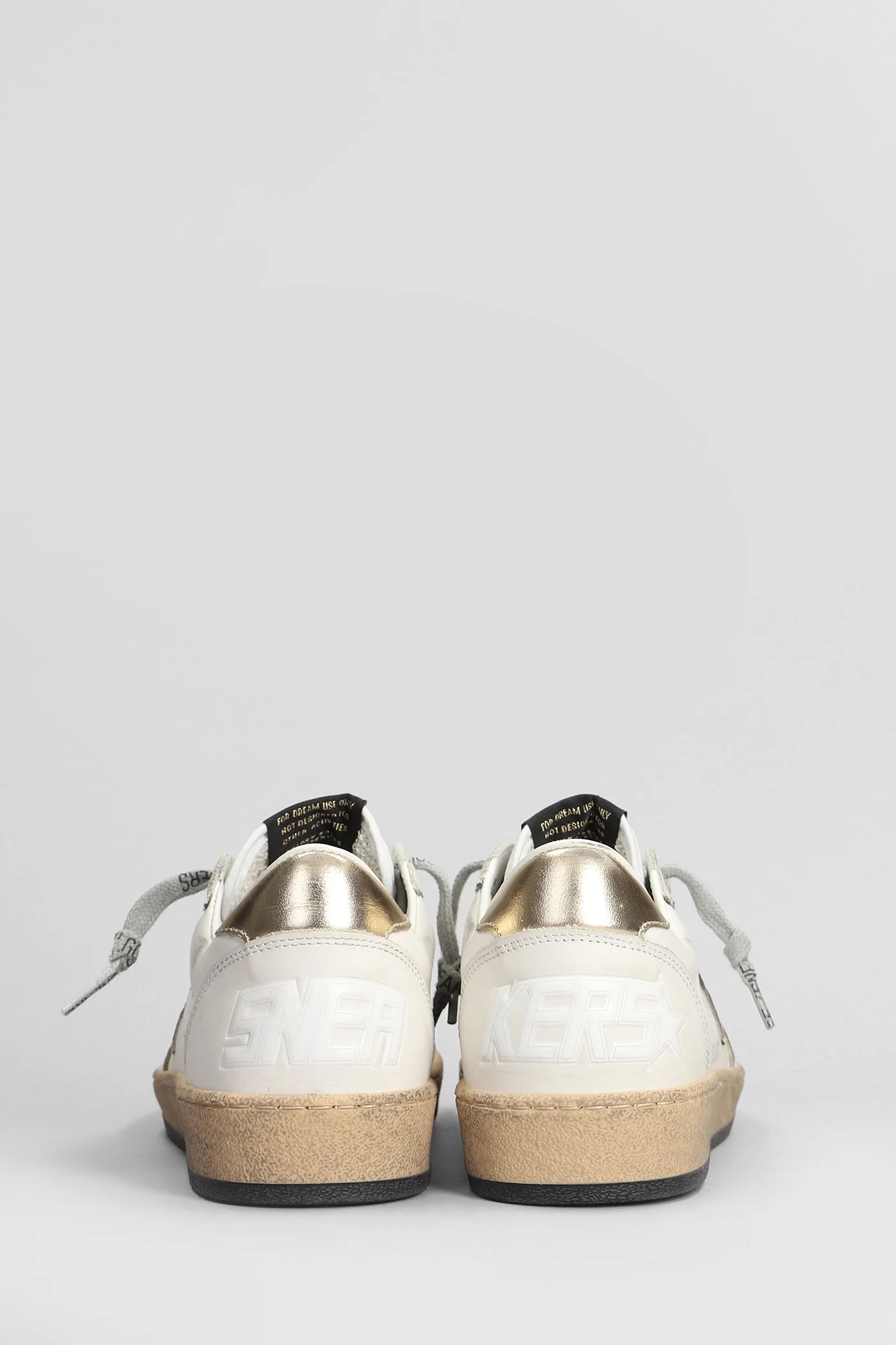 Ball Star Sneakers in white leather - Image 4
