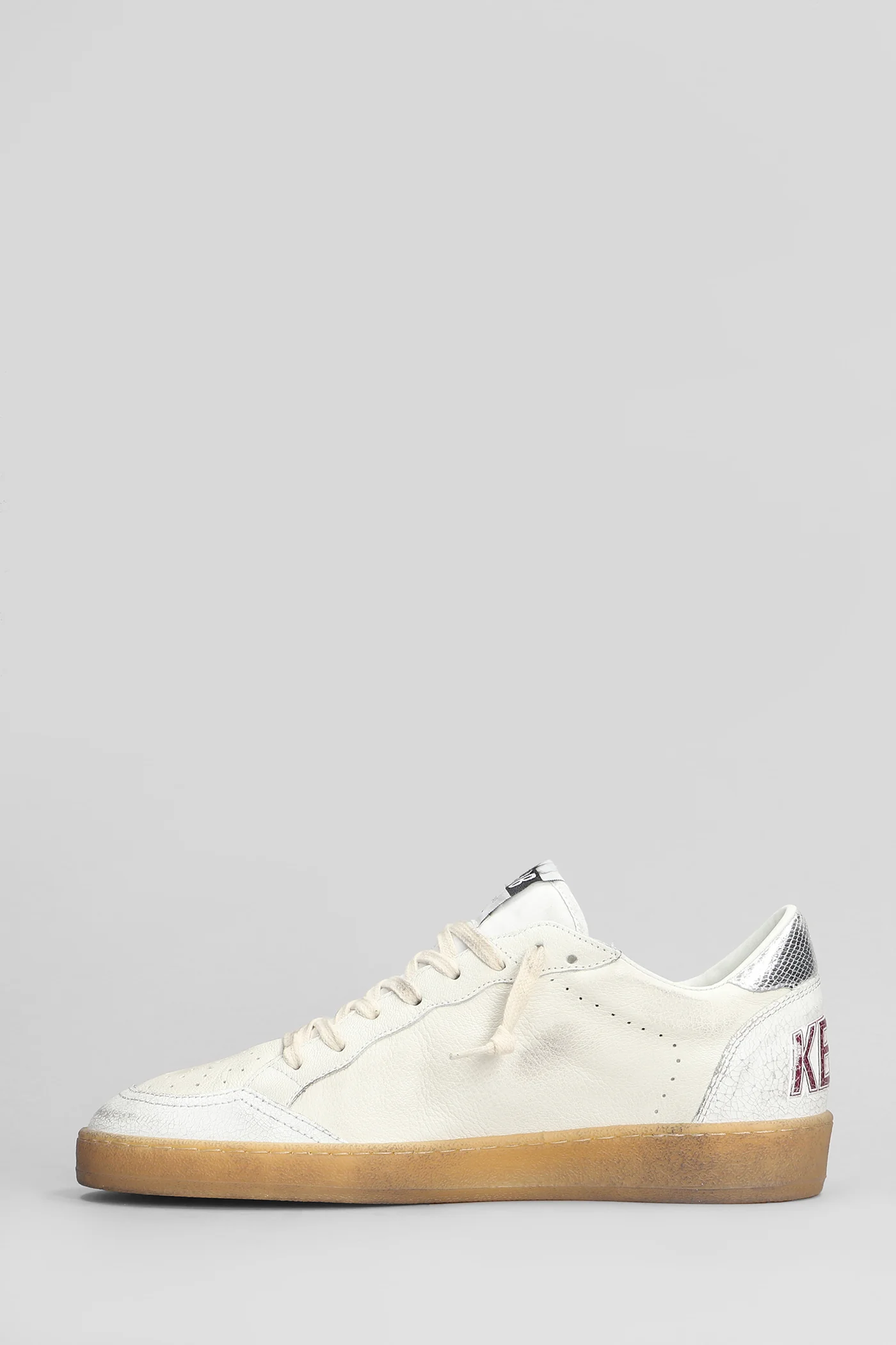Ball Star Sneakers in white leather - Image 3
