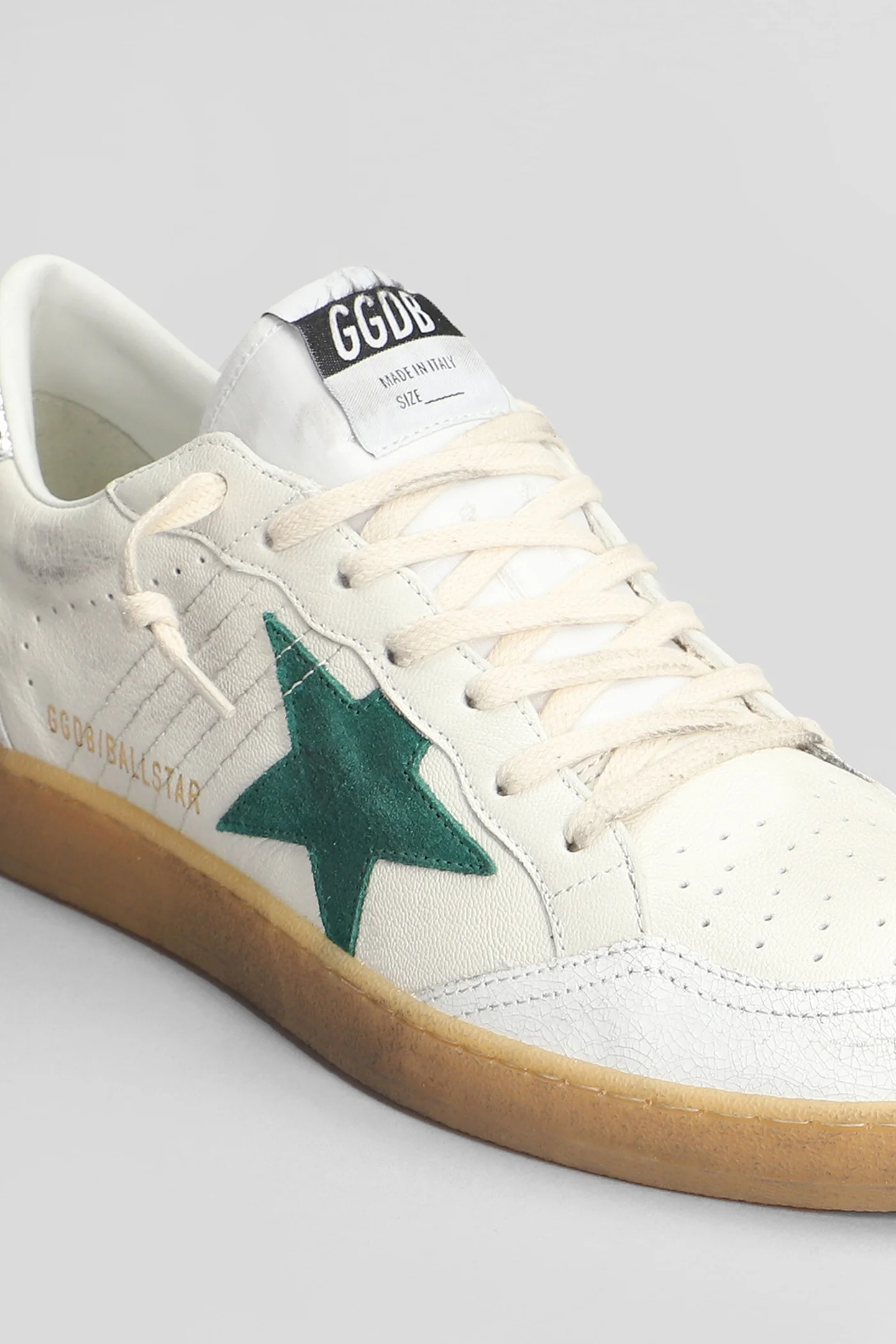 Ball Star Sneakers in white leather - Image 5