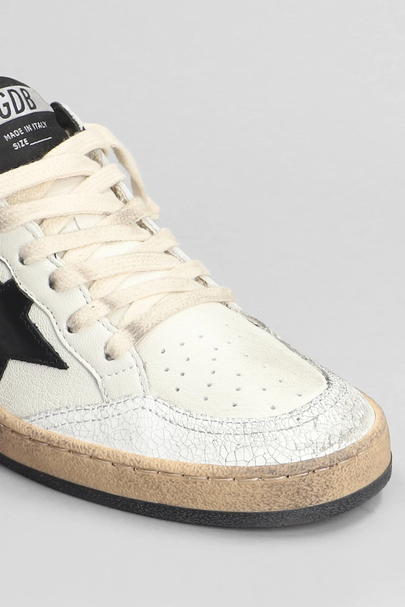 Ball Star Sneakers in white leather - Image 5