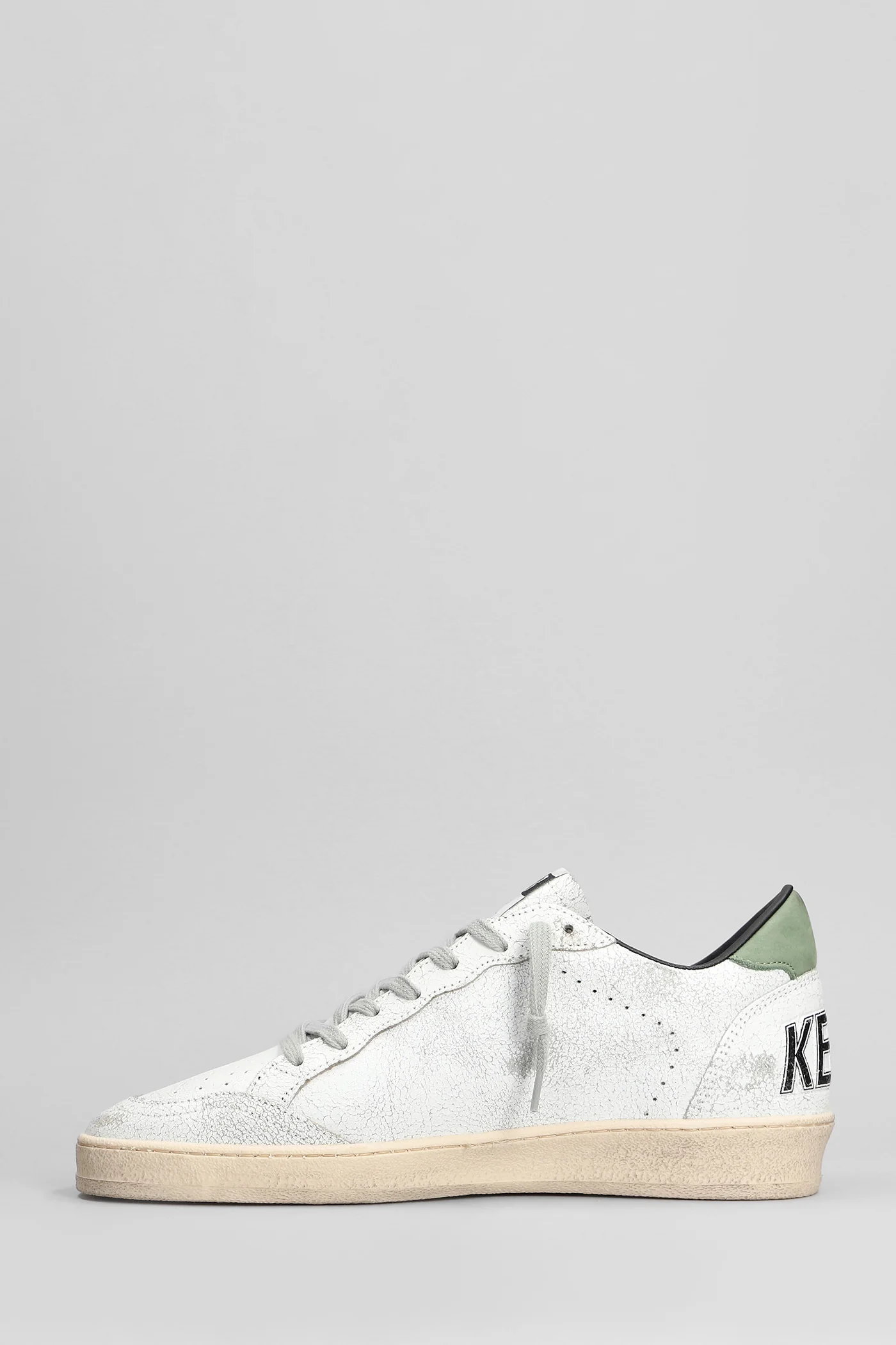 Ball Star Sneakers in white leather - Image 3