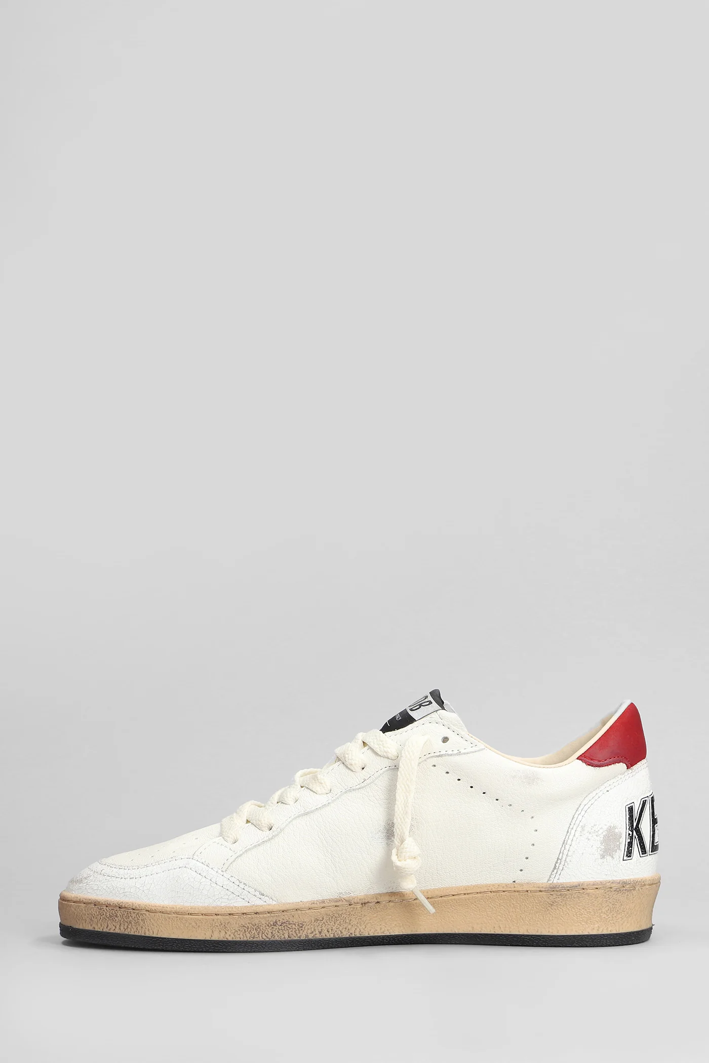 Ball Star Sneakers in white leather - Image 3