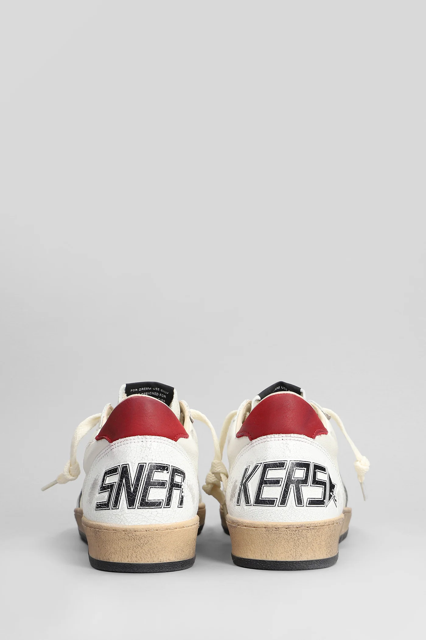 Ball Star Sneakers in white leather - Image 4