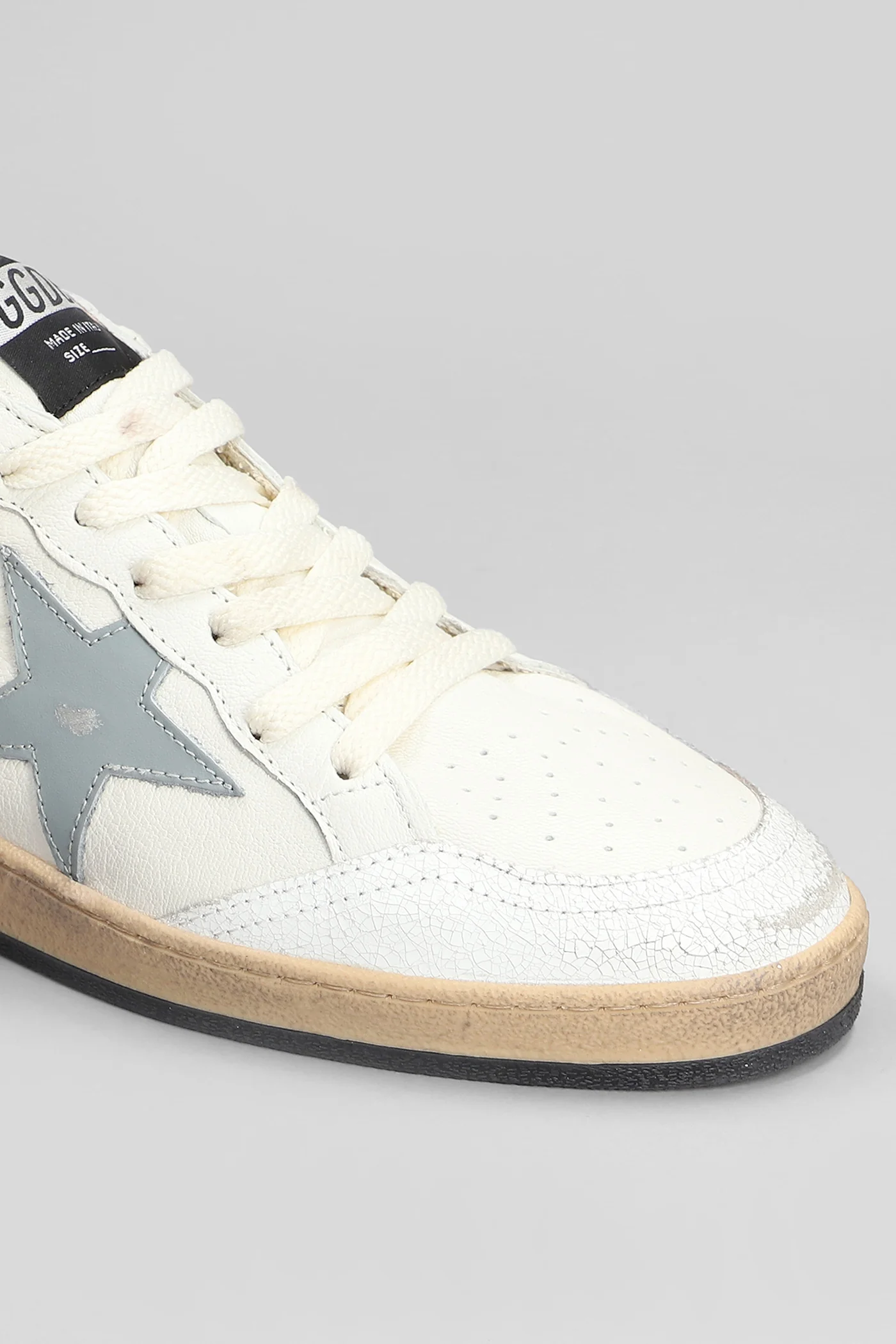 Ball Star Sneakers in white leather - Image 5
