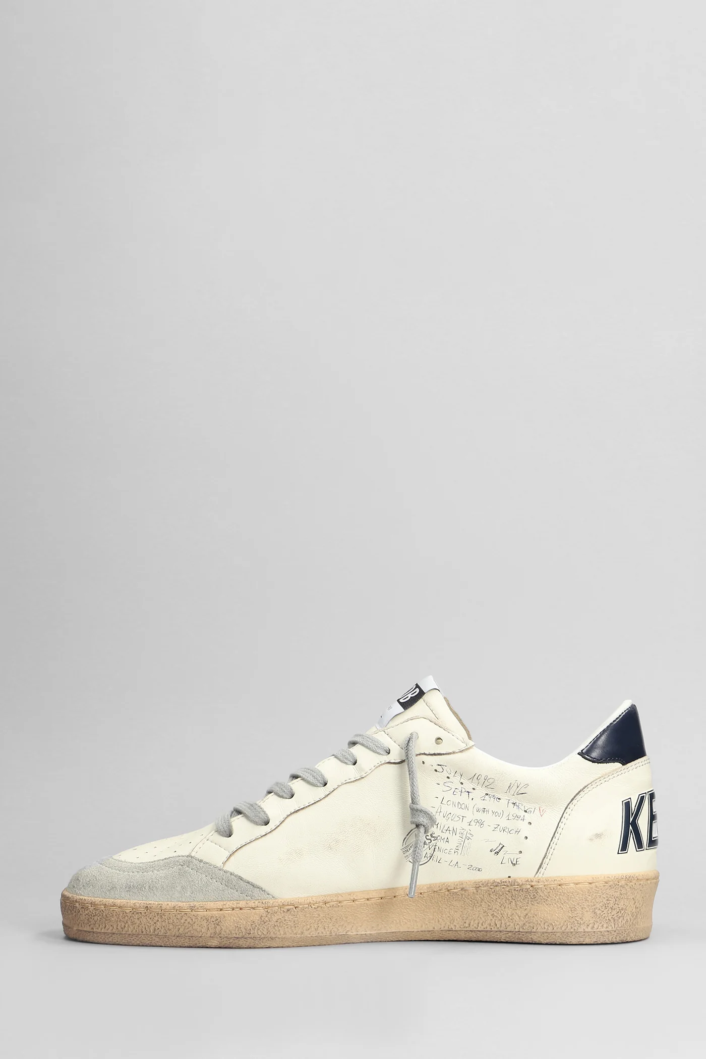 Ball Star Sneakers in white leather - Image 3