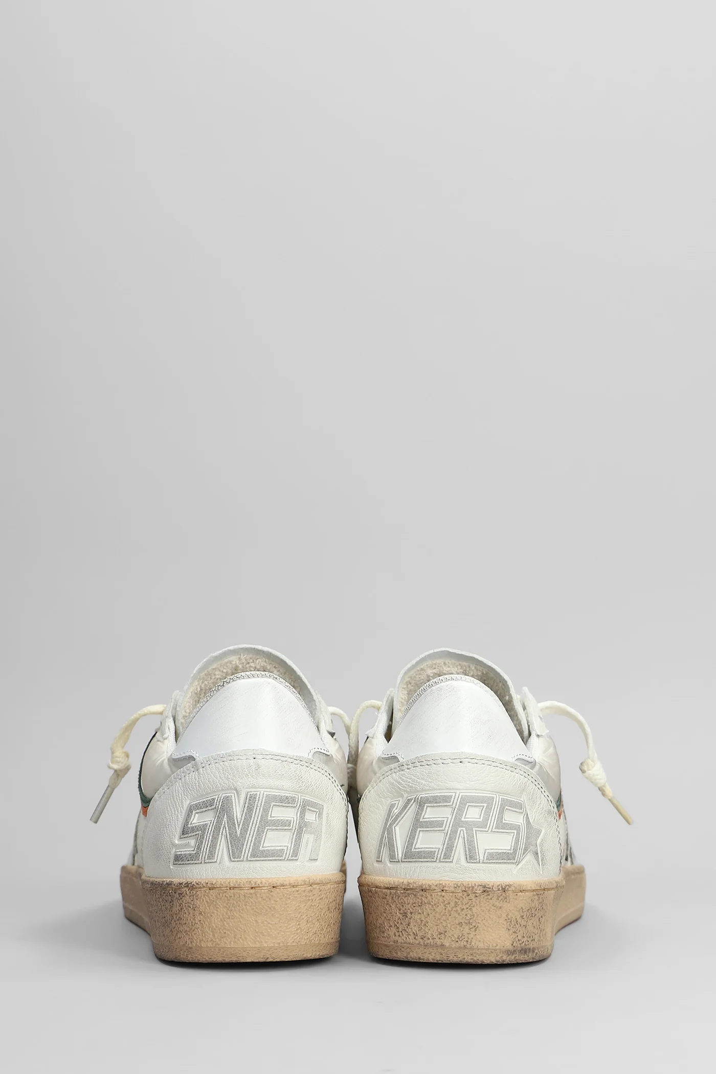 Ball Star Sneakers in white leather - Image 4