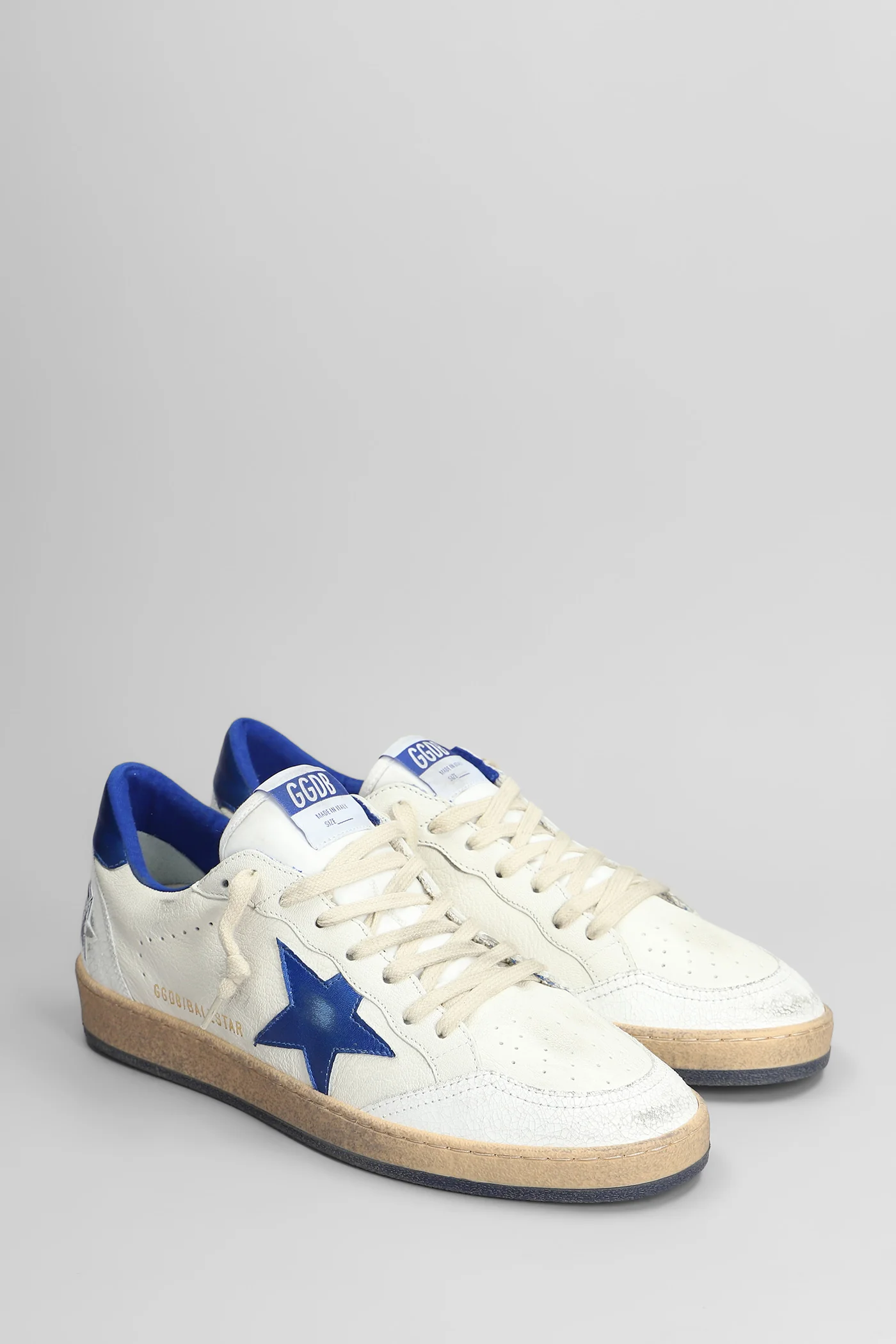 Ball Star Sneakers in white leather - Image 2