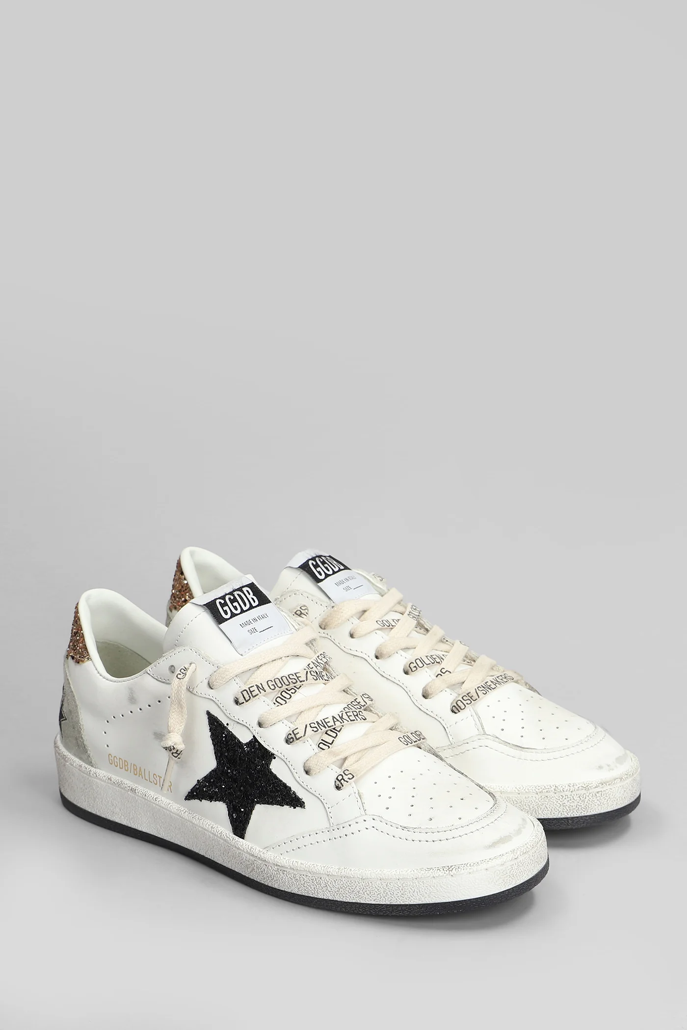 Ball Star Sneakers in white leather - Image 2