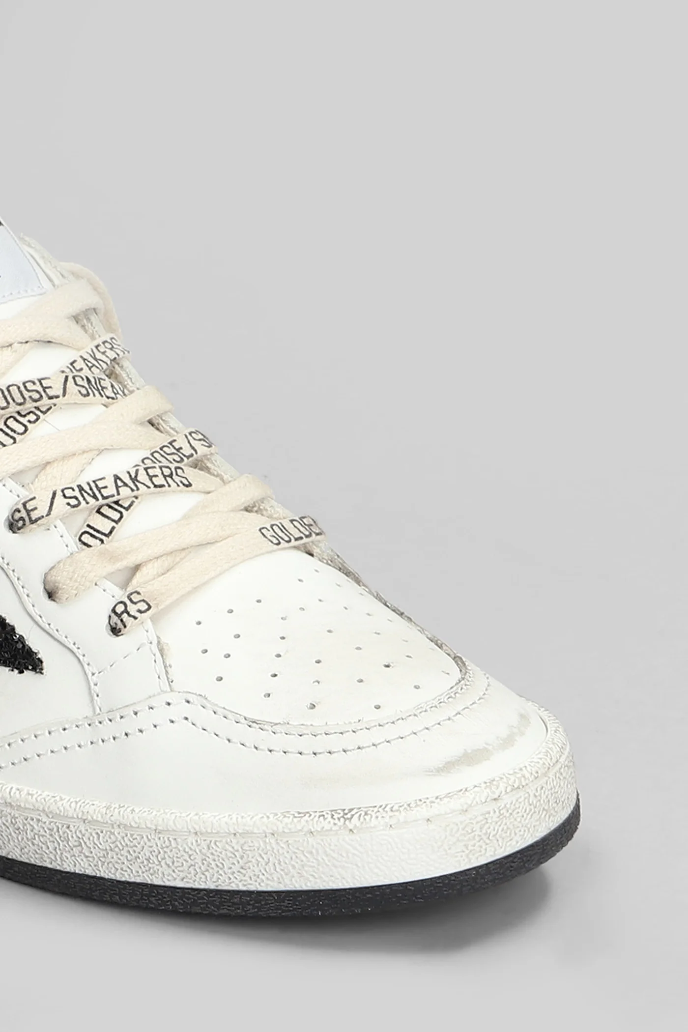 Ball Star Sneakers in white leather - Image 5