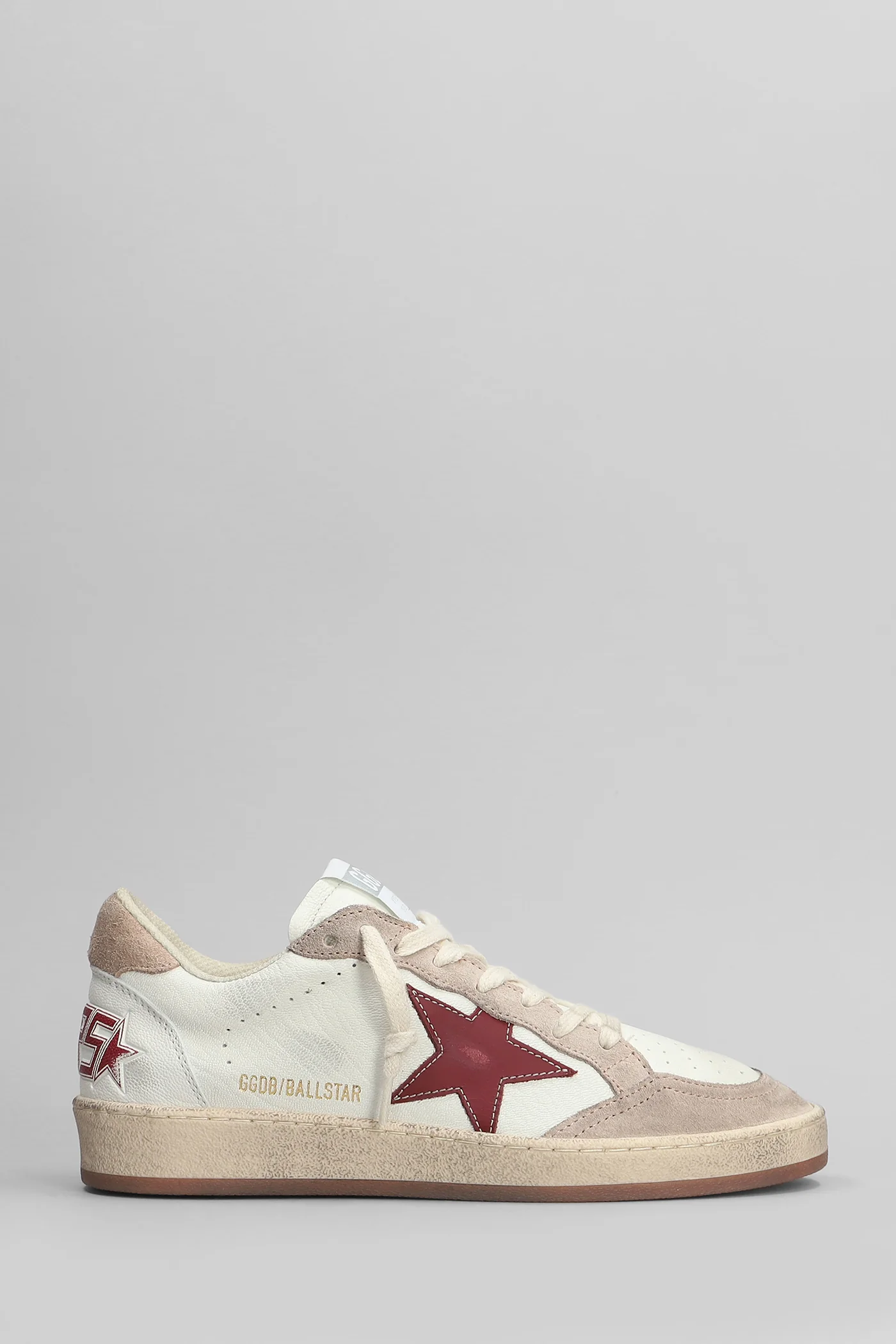 Ball Star Sneakers in white leather