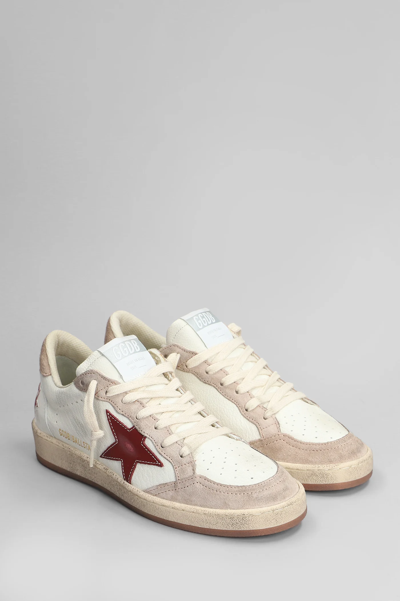 Ball Star Sneakers in white leather - Image 2