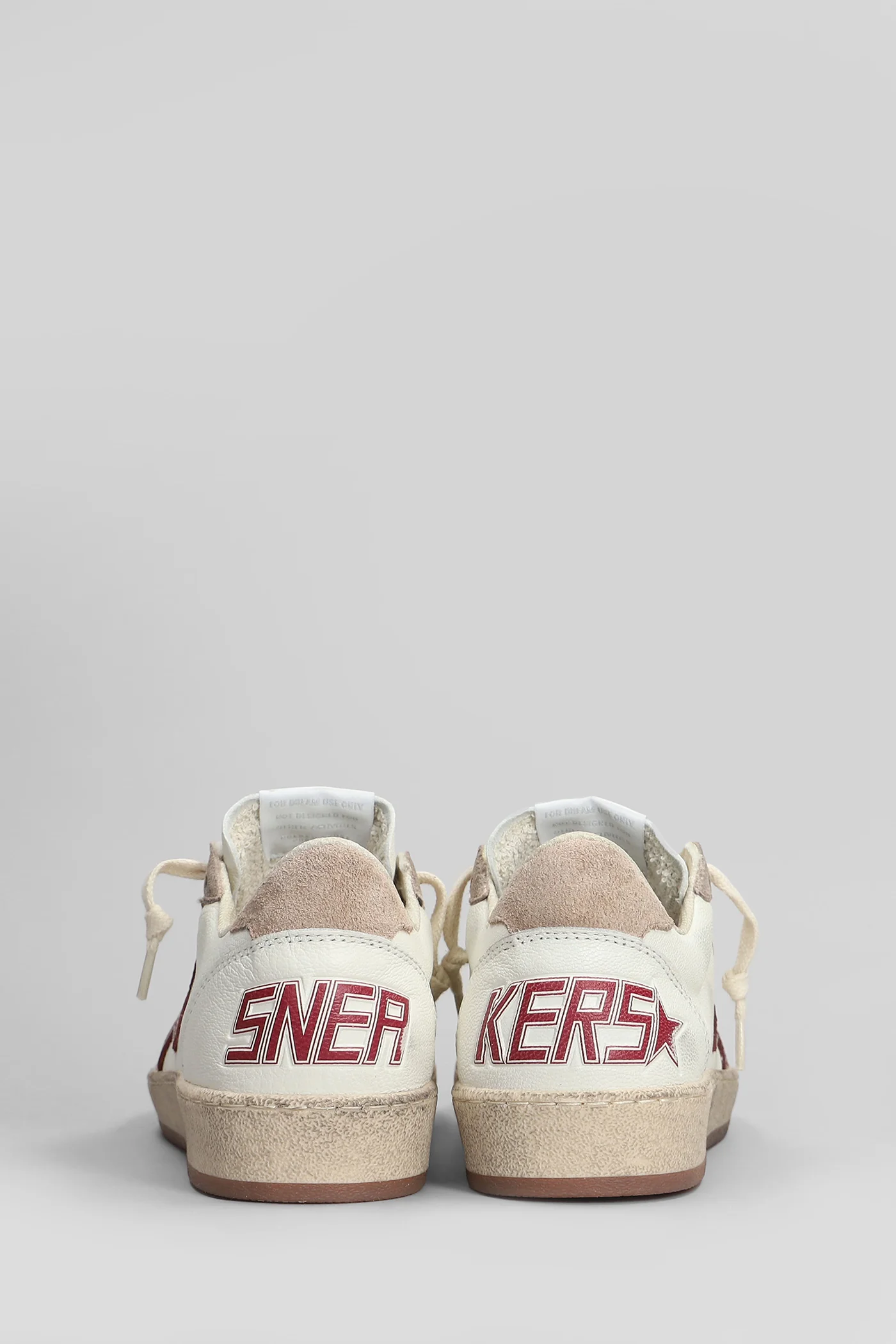 Ball Star Sneakers in white leather - Image 4