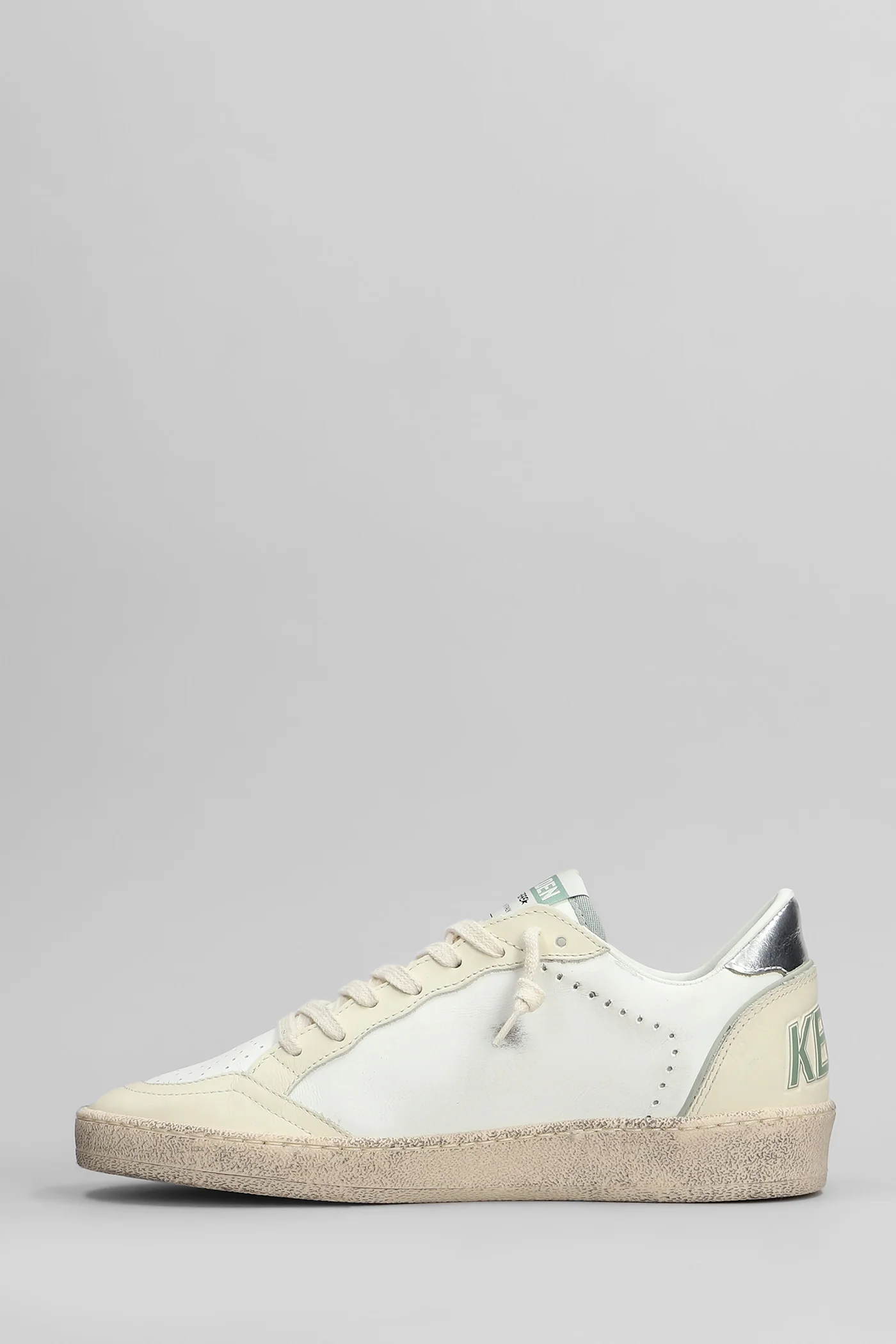 Ball Star Sneakers in white leather - Image 3