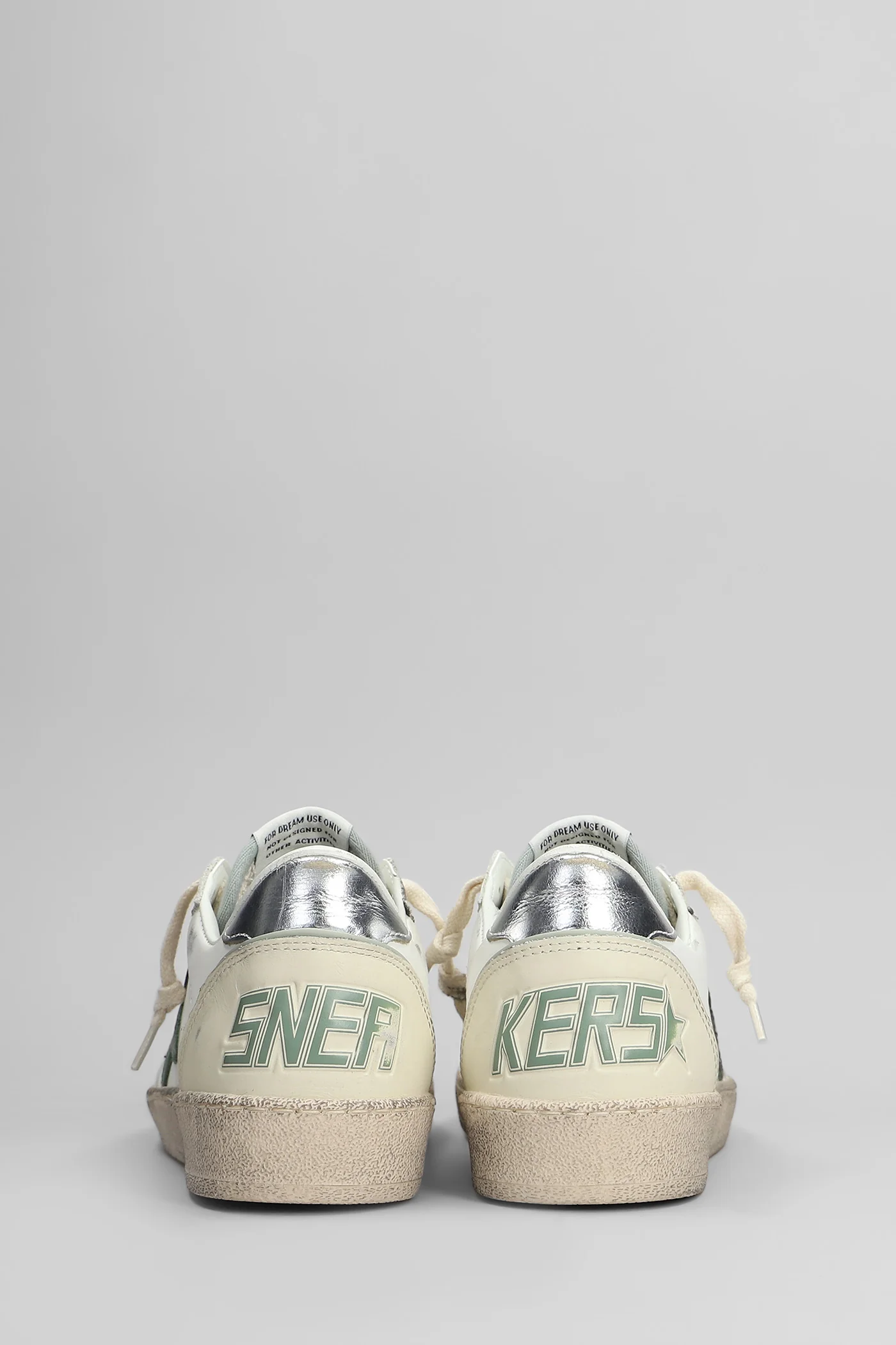 Ball Star Sneakers in white leather - Image 4