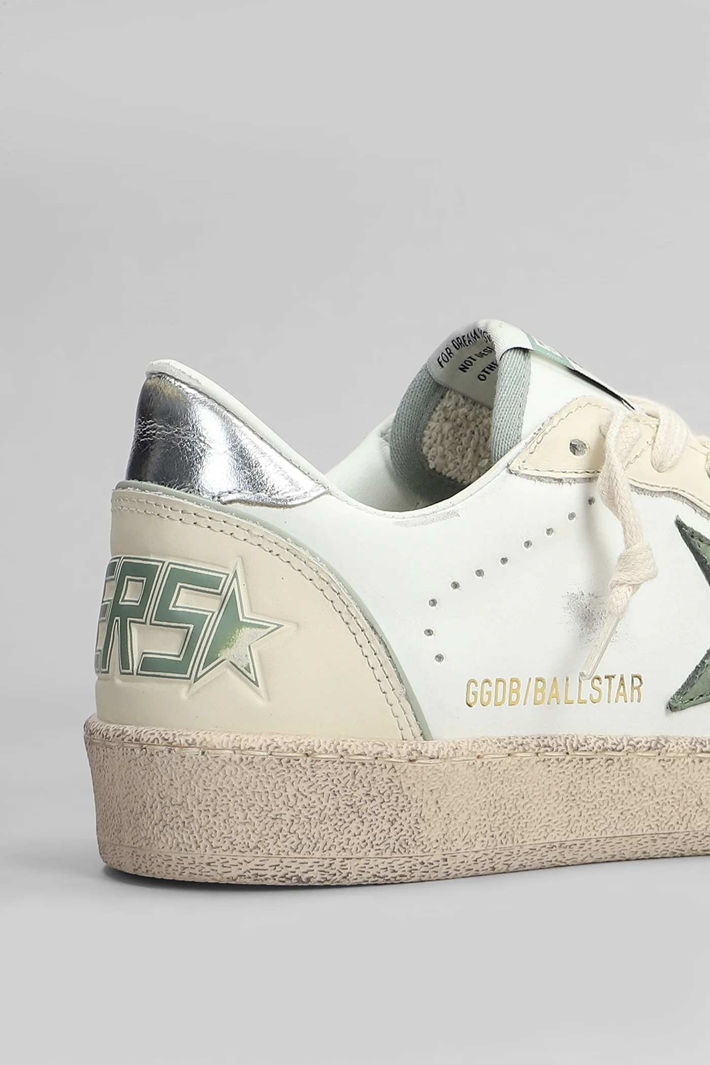 Ball Star Sneakers in white leather - Image 5
