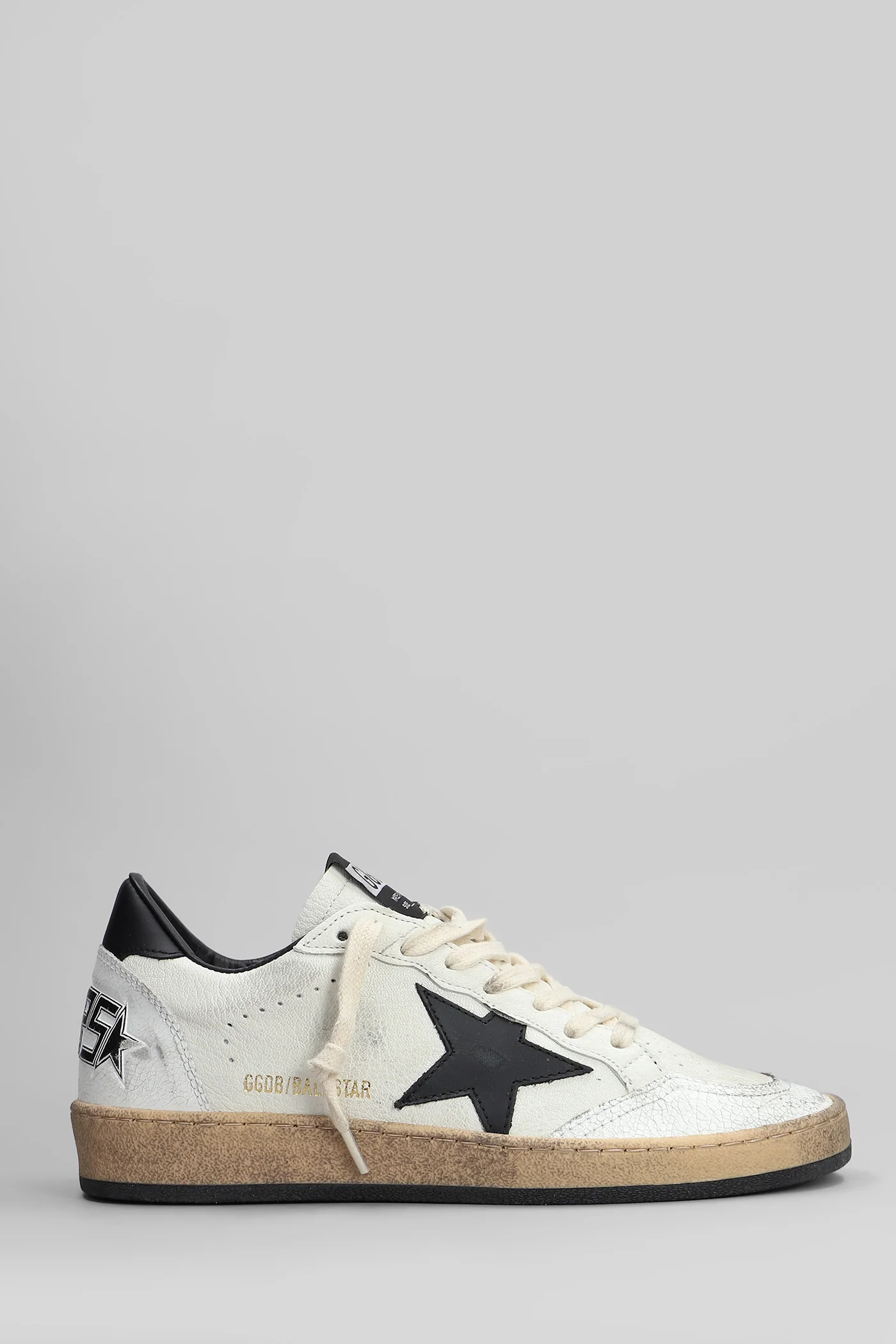 Ball Star Sneakers in white leather