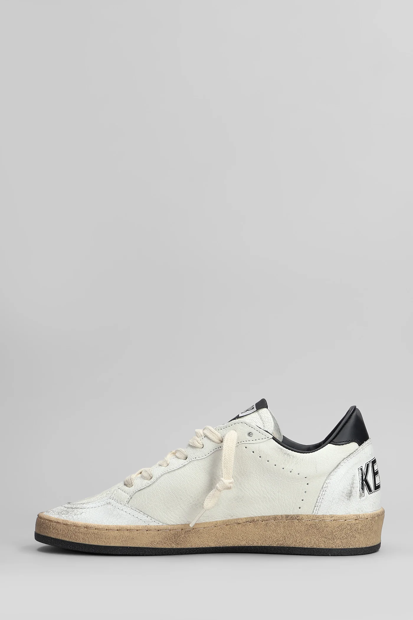 Ball Star Sneakers in white leather - Image 3