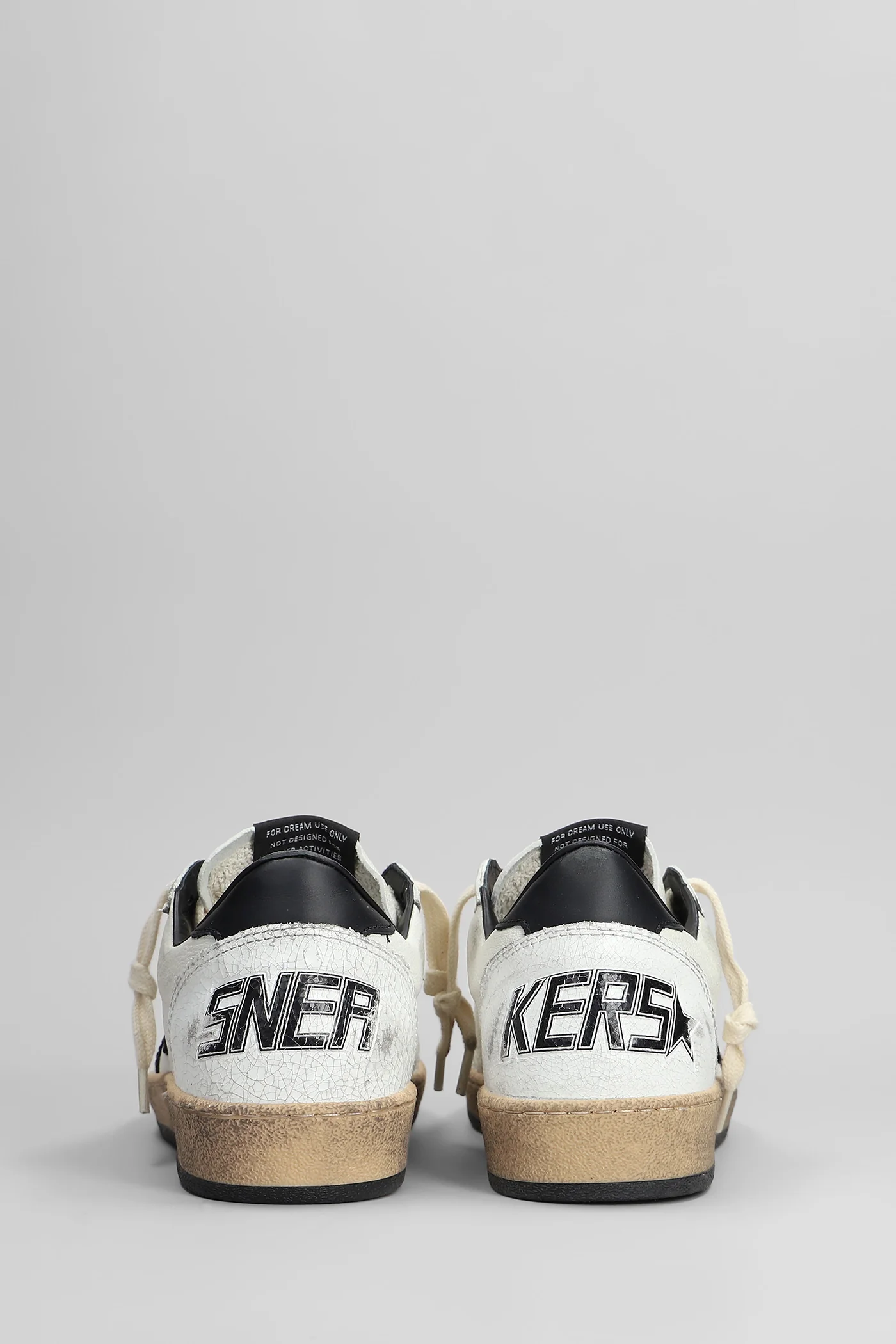 Ball Star Sneakers in white leather - Image 4