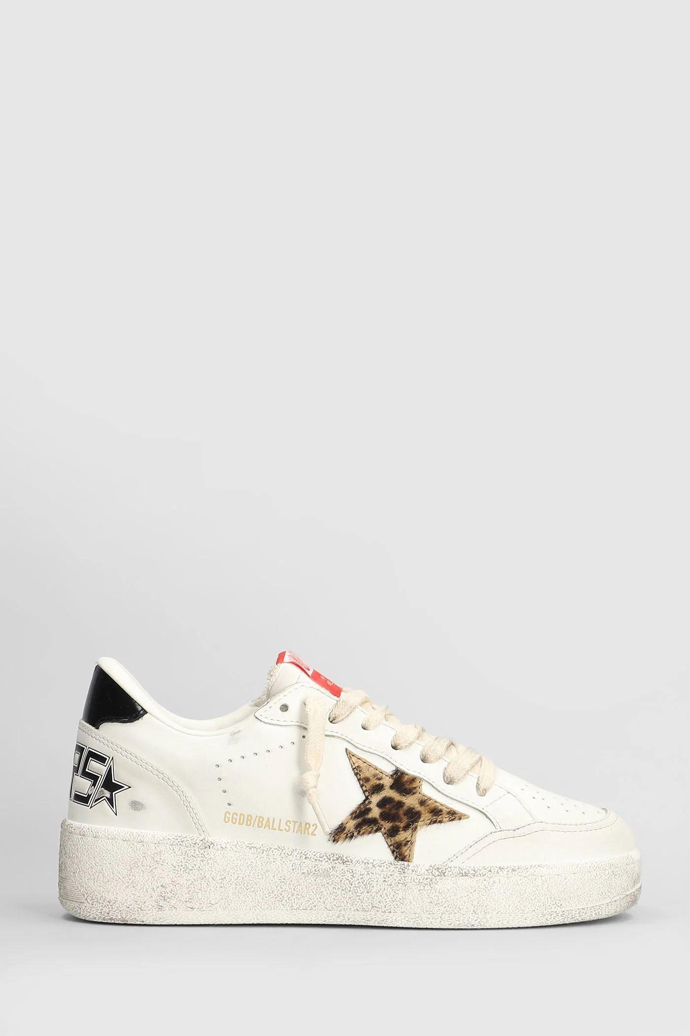 Ball Star Sneakers in white leather