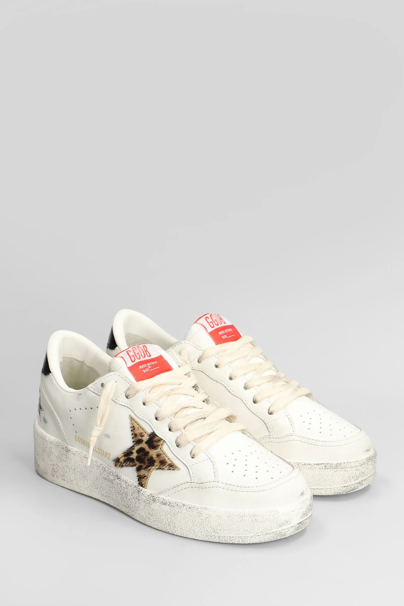 Ball Star Sneakers in white leather - Image 2