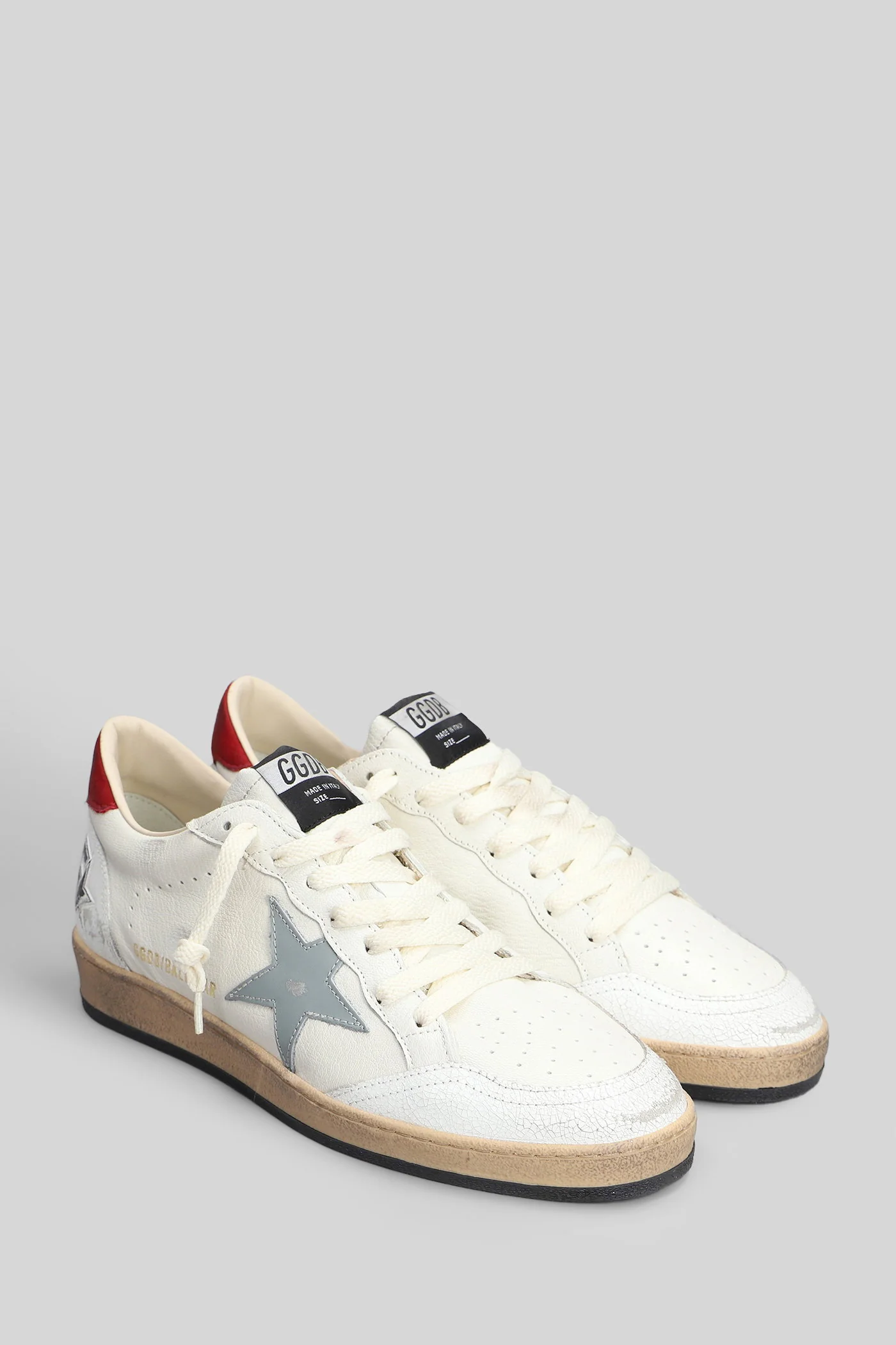 Ball Star Sneakers in white leather - Image 2